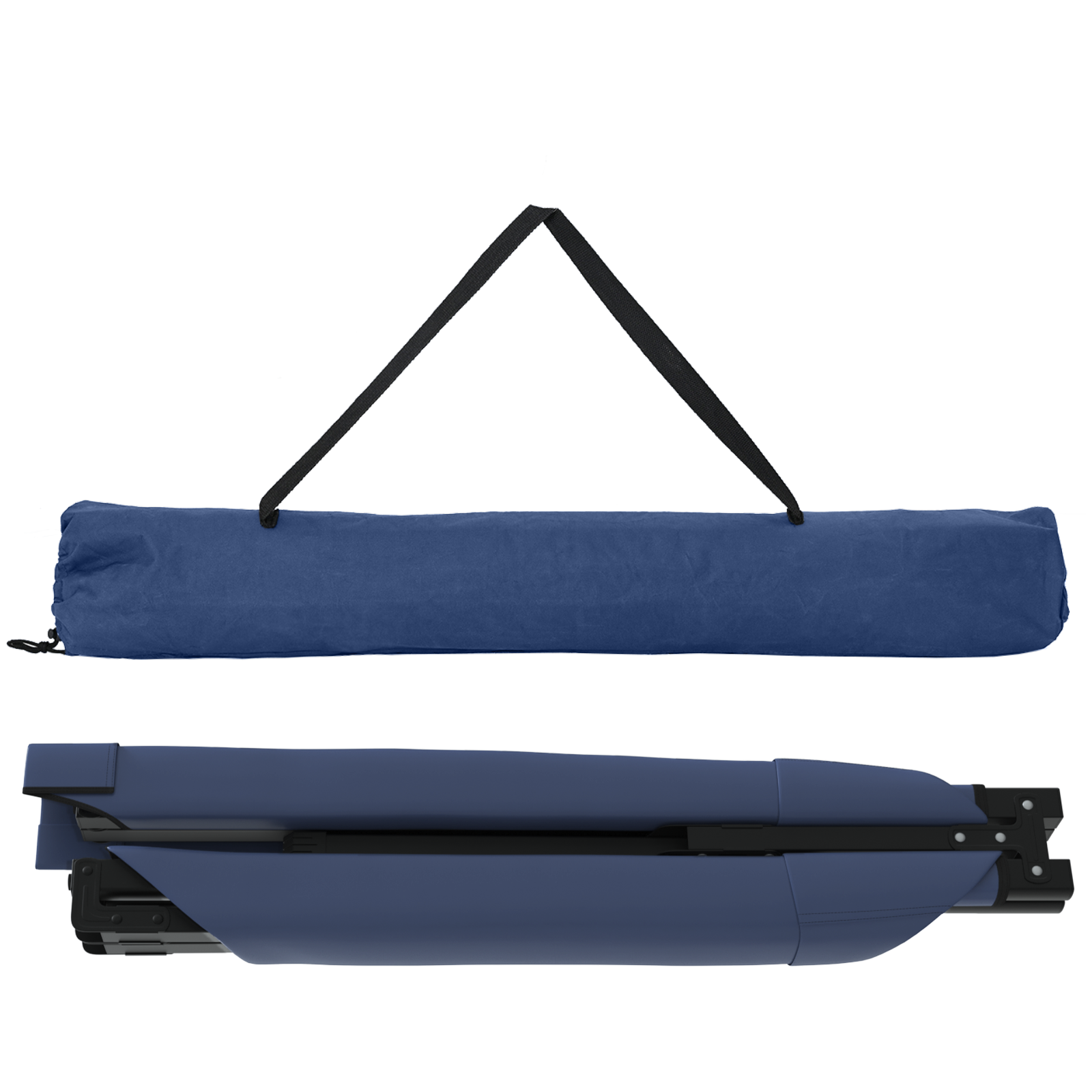Letto Da Campeggio Pieghevole Blu Tessuto Oxford - Image 4