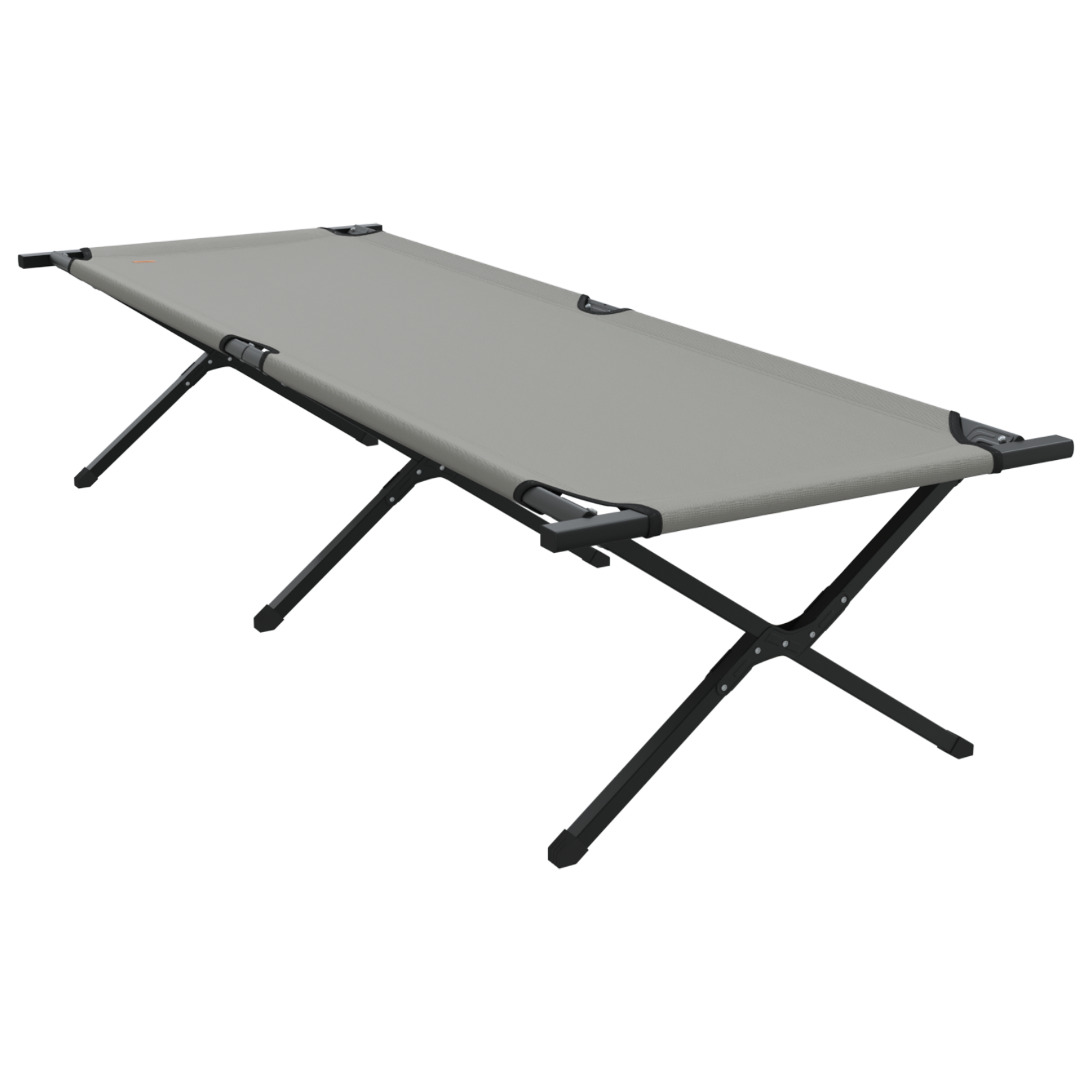 Letto Da Campeggio Pieghevole Grigio Tessuto Oxford - Image 6