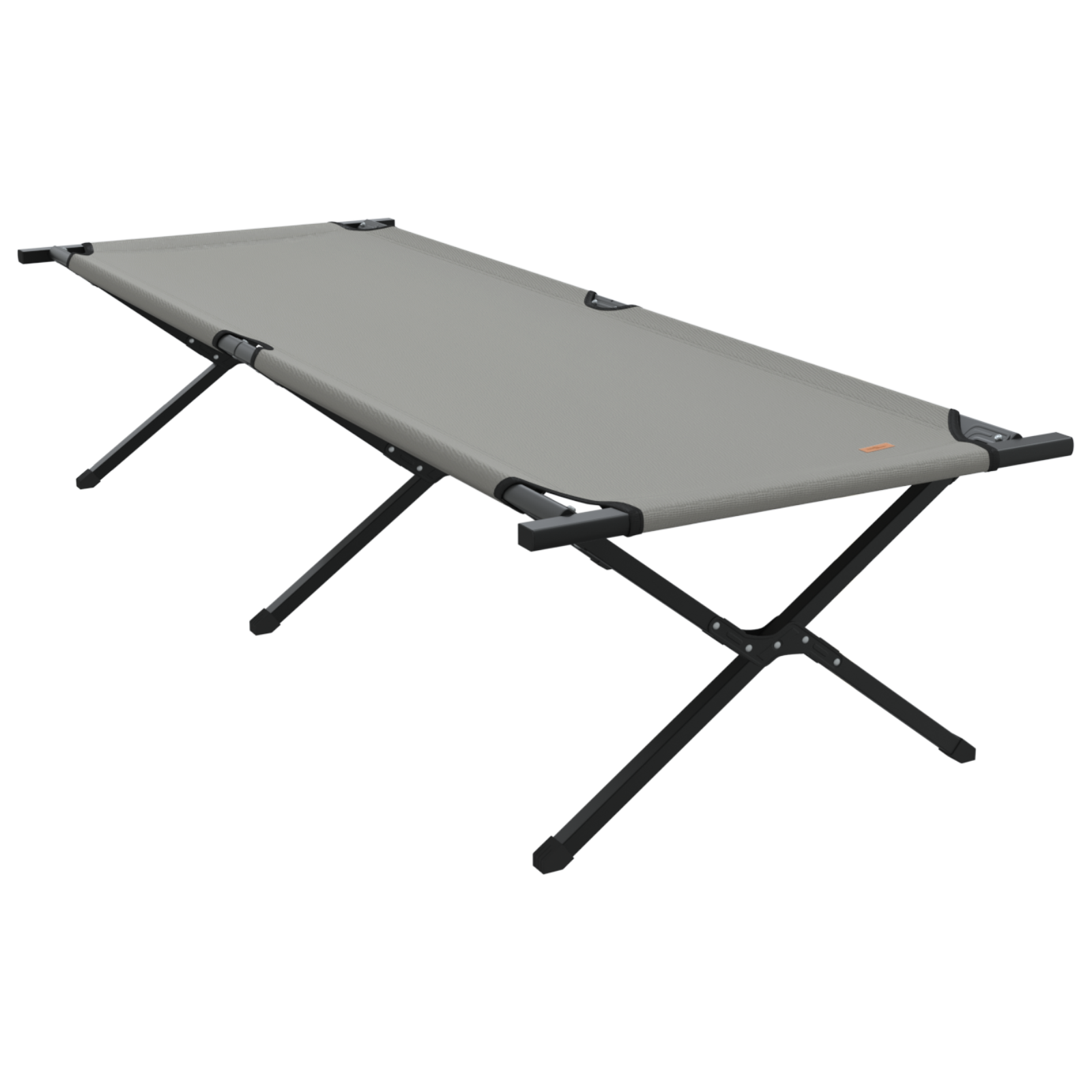 Letto Da Campeggio Pieghevole Grigio Tessuto Oxford - Image 3