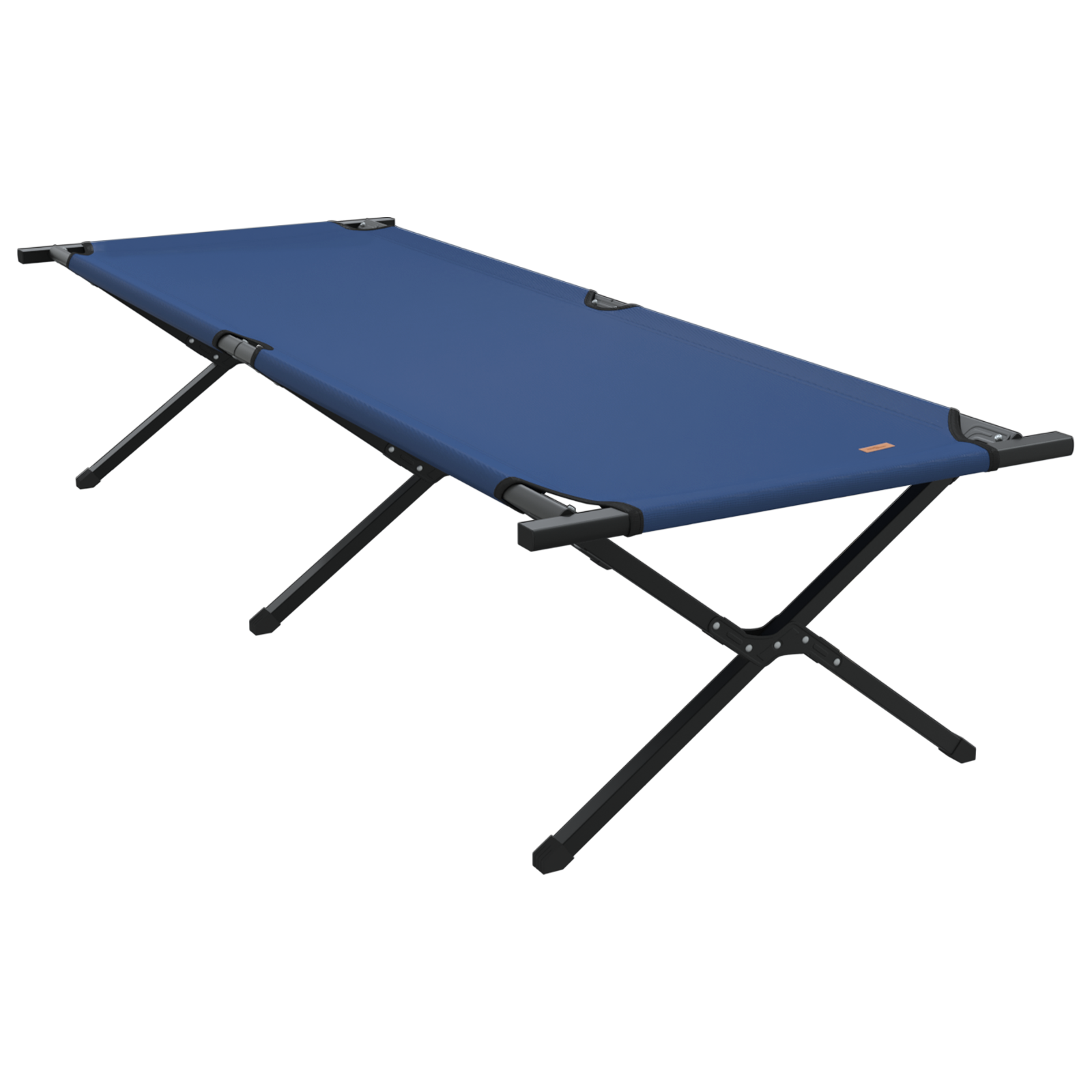 Letto Da Campeggio Pieghevole Blu Tessuto Oxford - Image 3