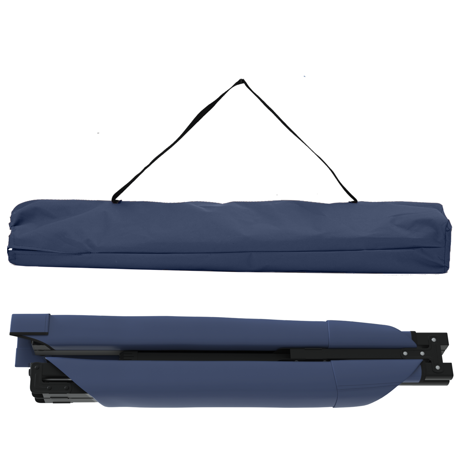 Letto Da Campeggio Pieghevole Blu Tessuto Oxford - Image 5