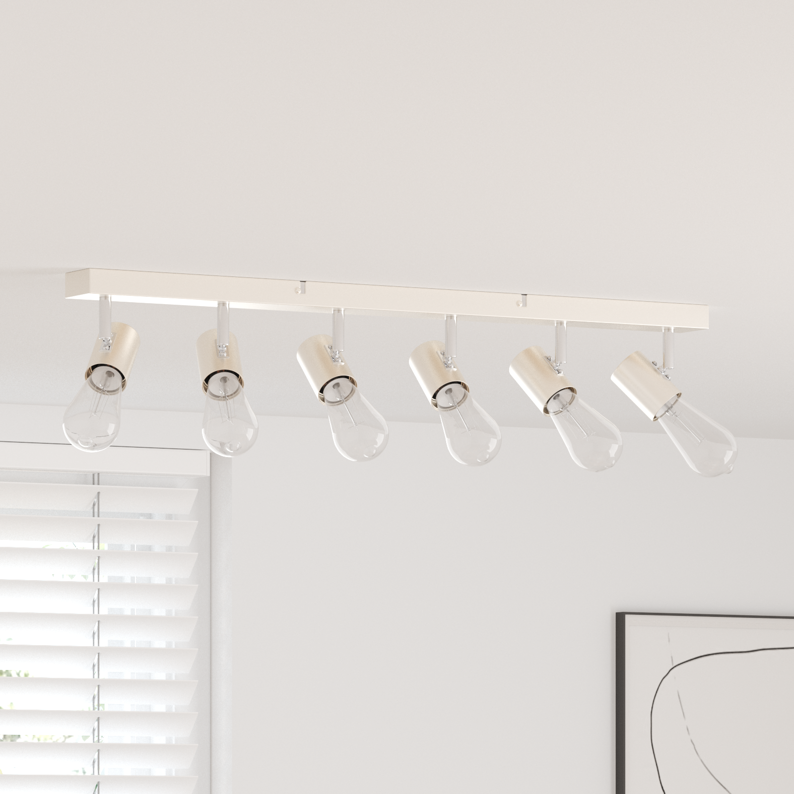 Faretto Da Soffitto Nickel Spazzolato 73 X 6.5 X 11.5 cm