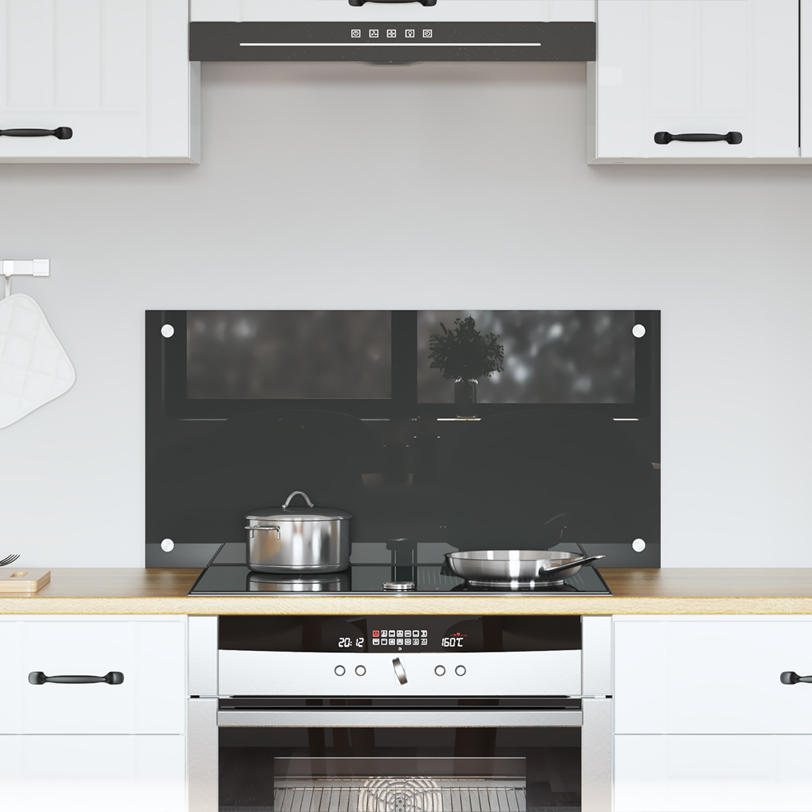 Rivestimento Da Cucina Grigio Scuro 80 X 40 X 0,6 cm