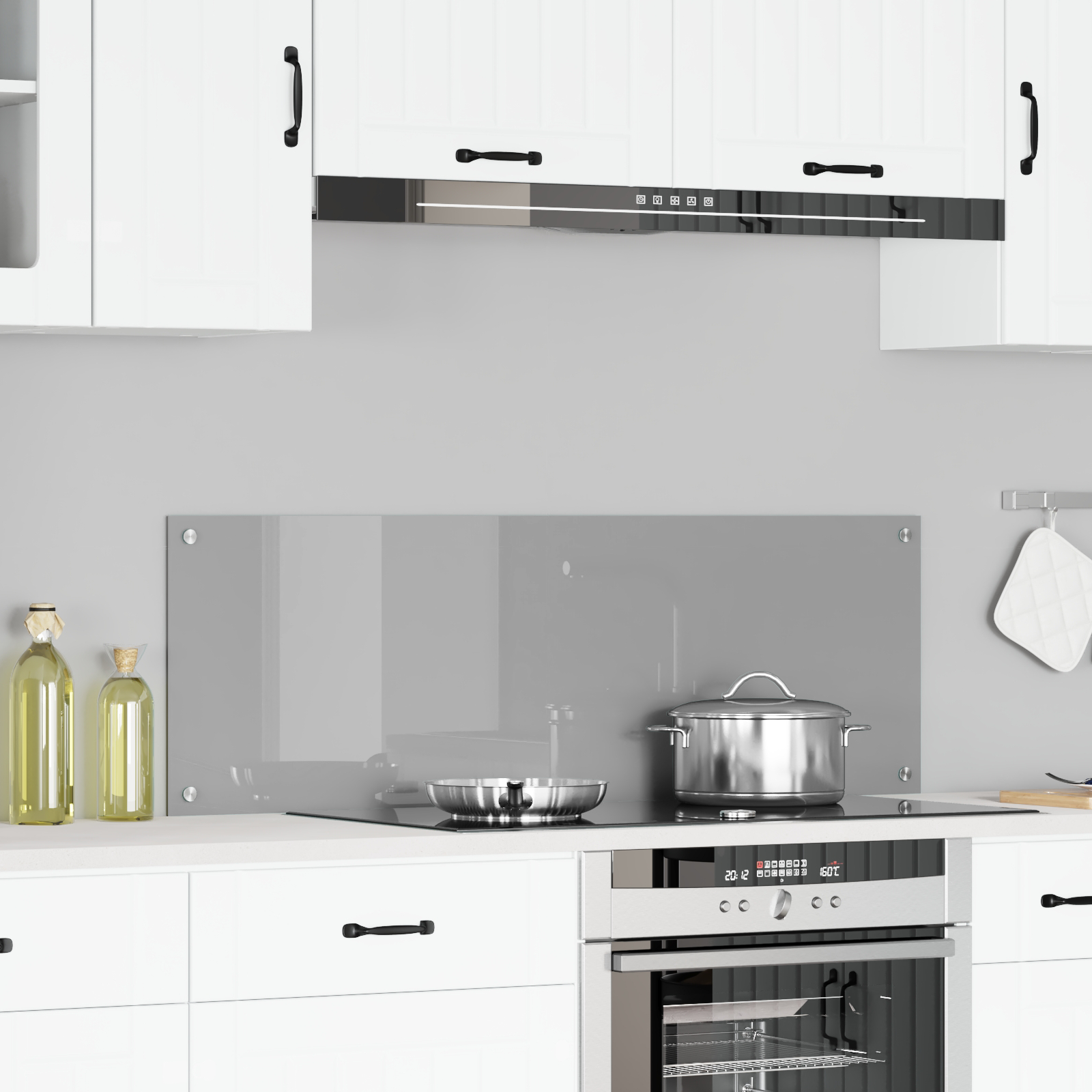 Rivestimento Da Cucina Grigio Chiaro 120 X 40 X 0,6 cm