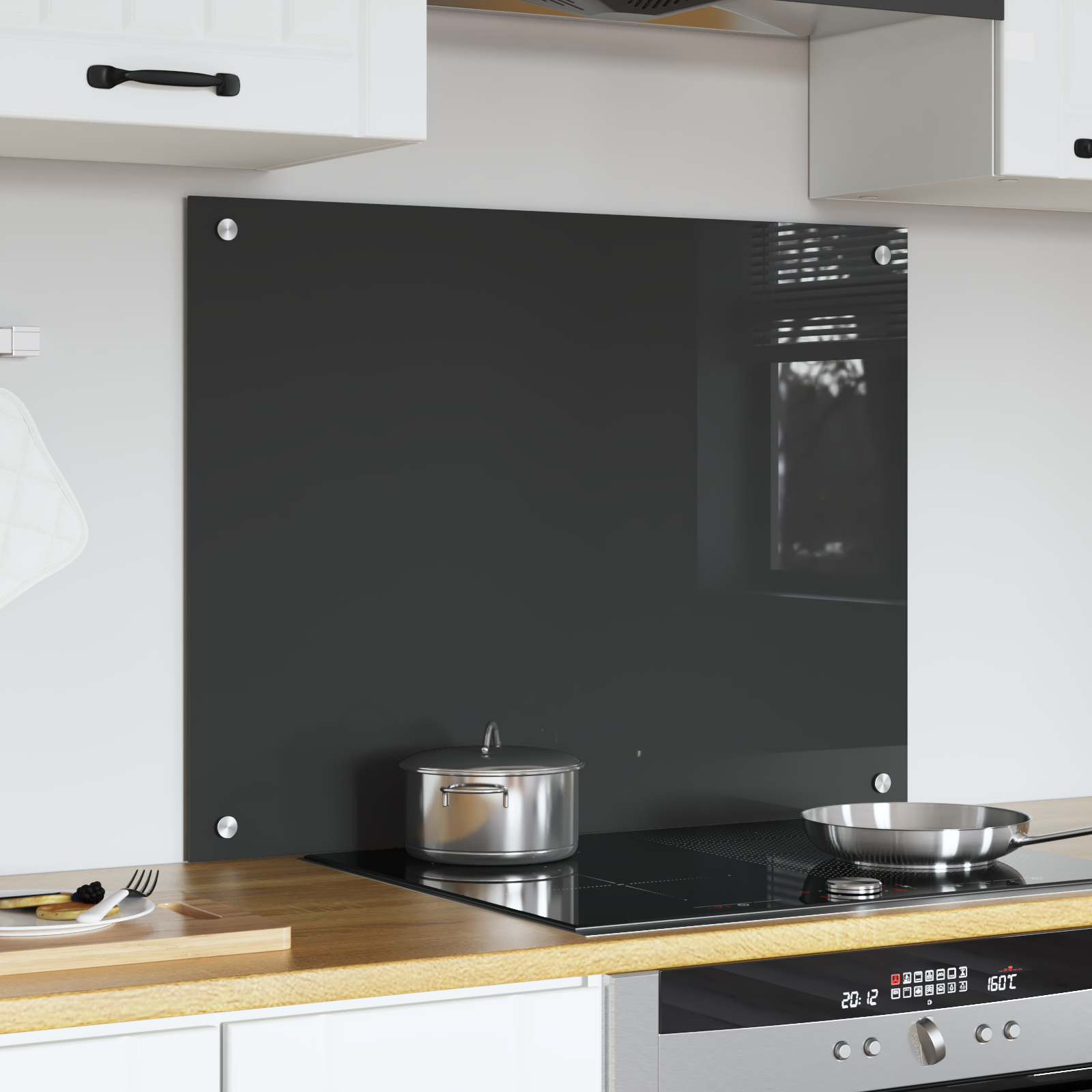Rivestimento Da Cucina Grigio Scuro 80 X 60 X 0,6 cm - Image 3