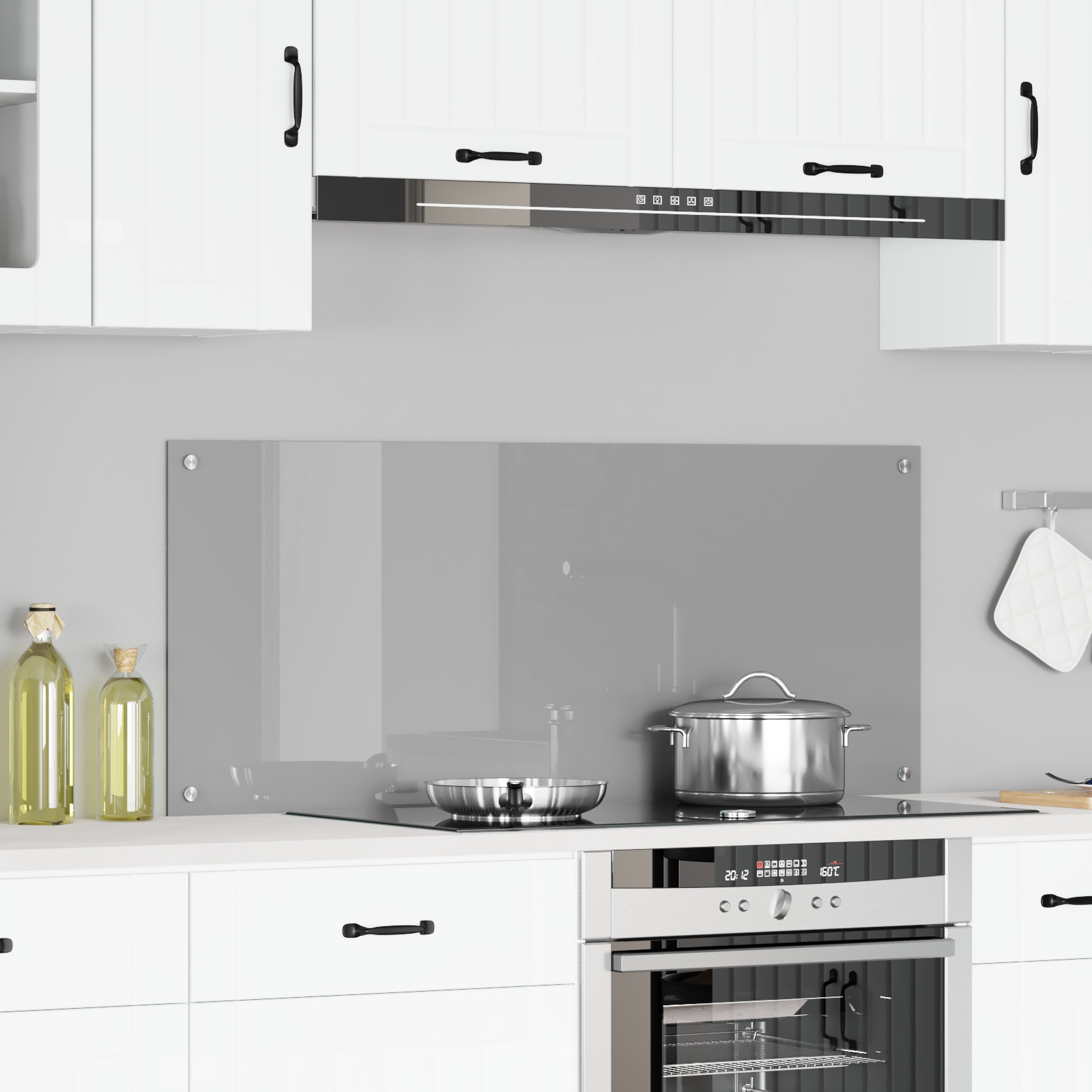 Rivestimento Da Cucina Grigio Chiaro 120 X 50 X 0,6 cm