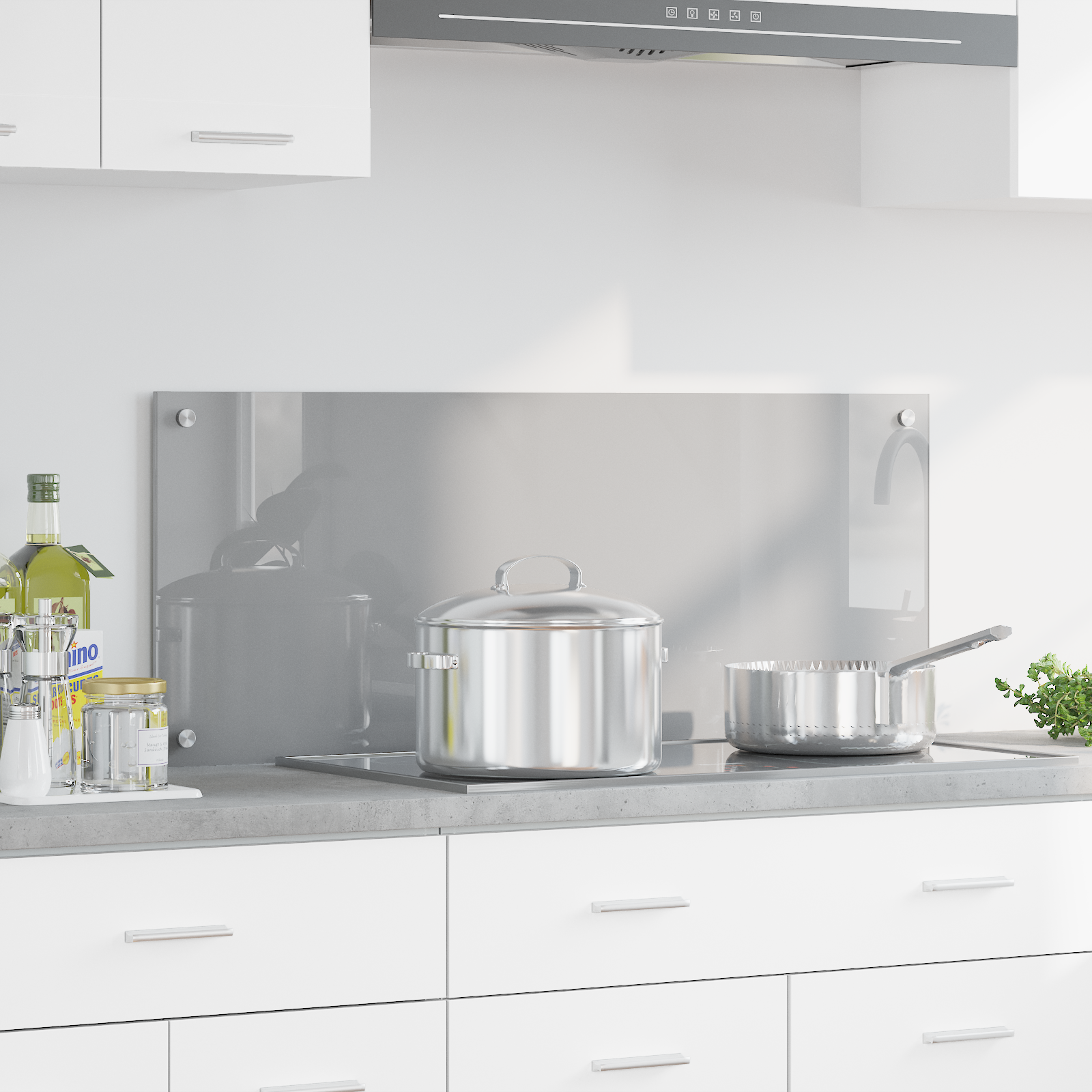 Rivestimento Da Cucina Grigio Chiaro 100 X 40 X 0,6 cm