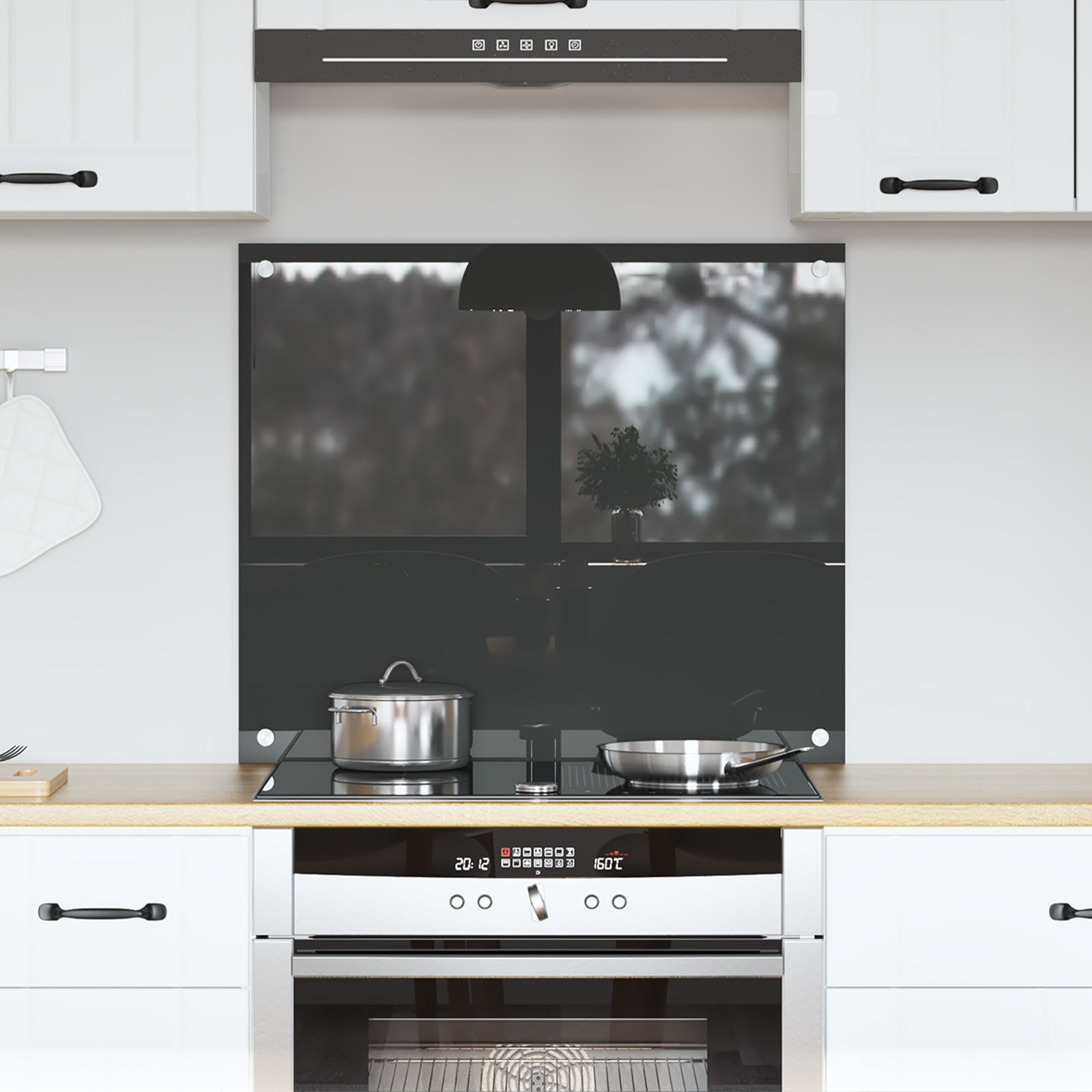 Rivestimento Da Cucina Grigio Scuro 70 X 60 X 0,6 cm