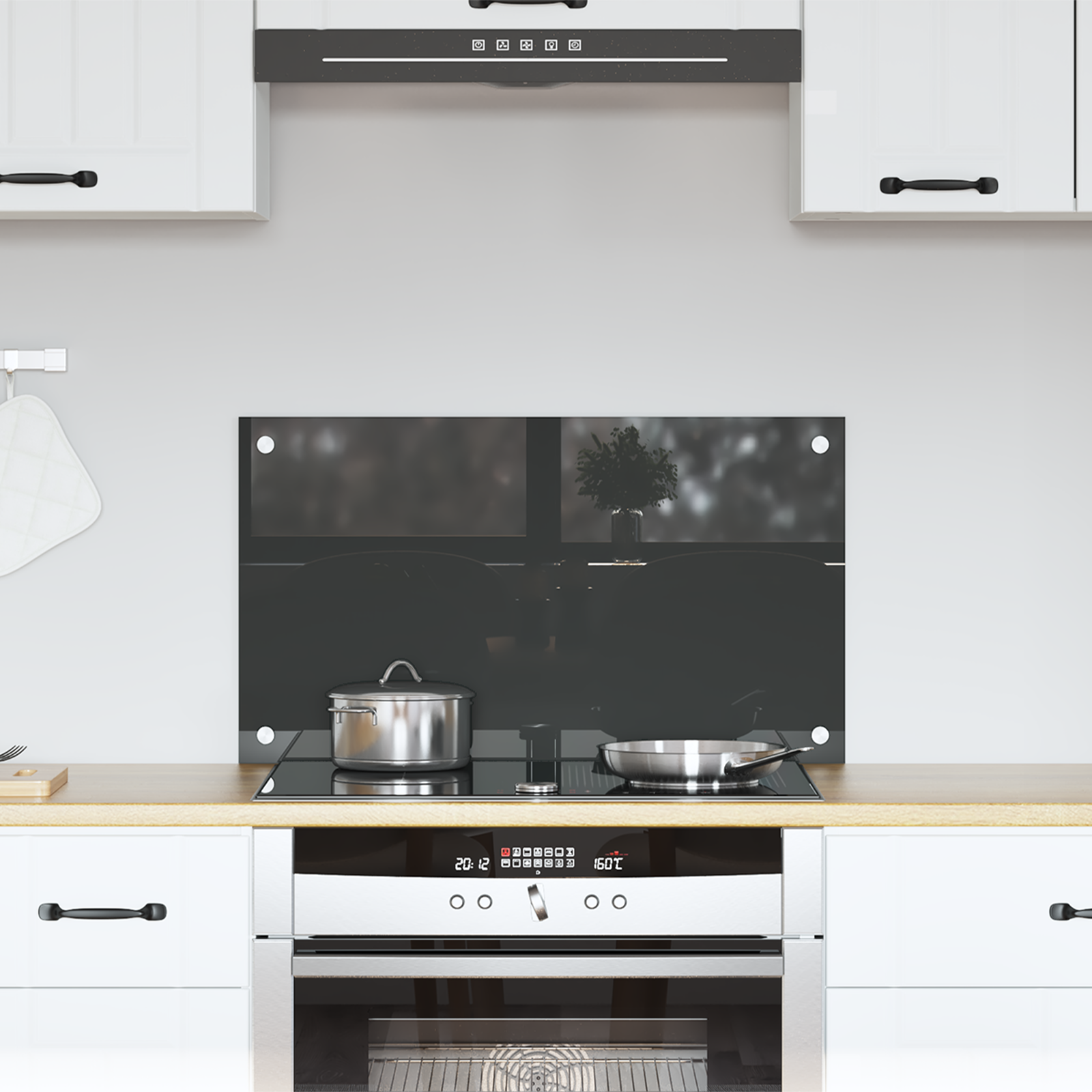 Rivestimento Da Cucina Grigio Scuro 70 X 40 X 0,6 cm