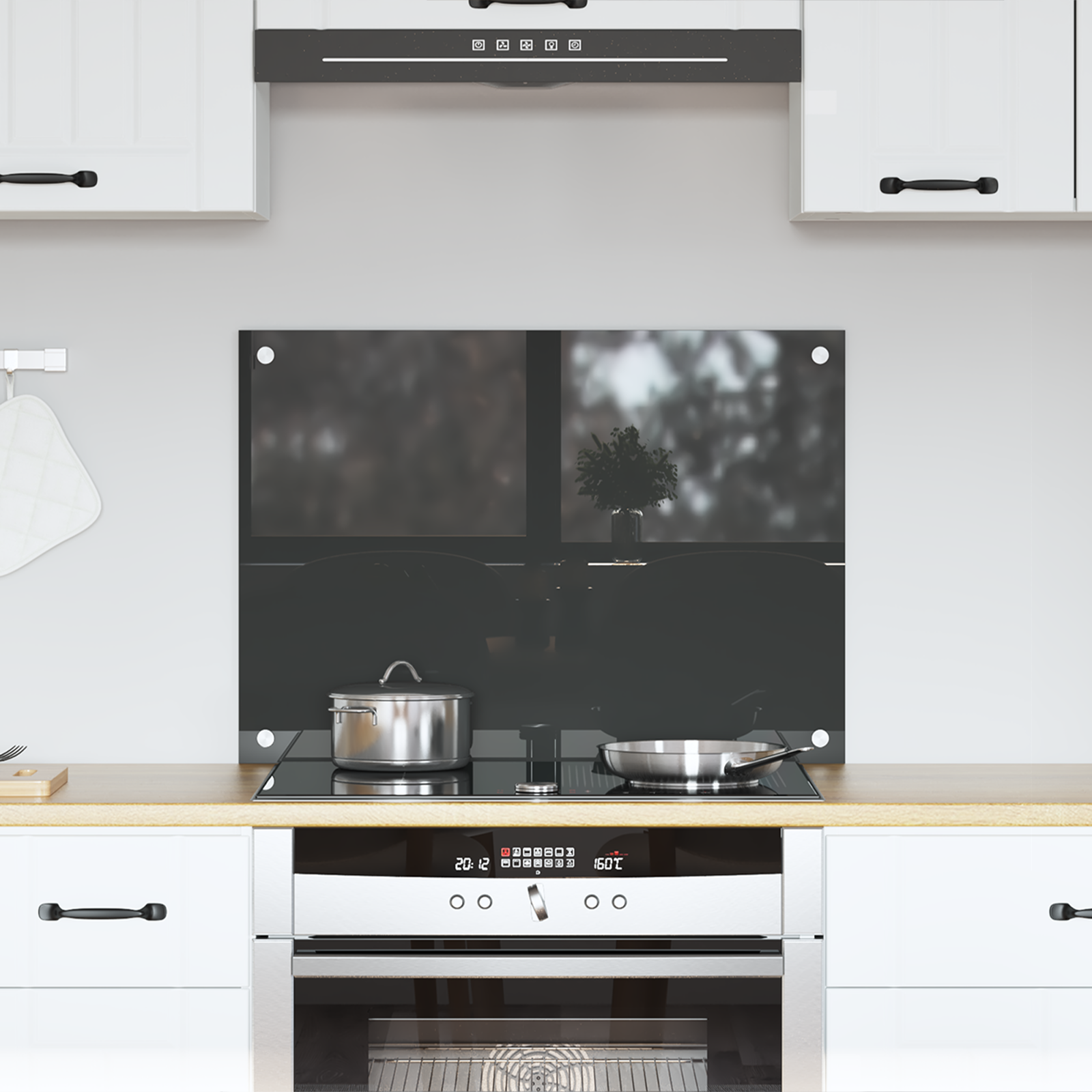 Rivestimento Da Cucina Grigio Scuro 70 X 50 X 0,6 cm