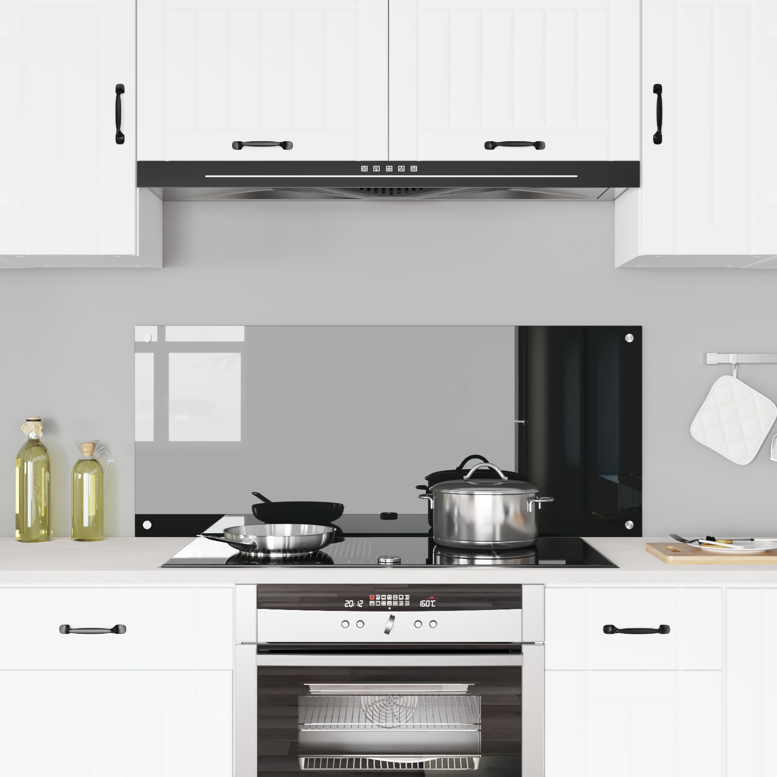 Rivestimento Da Cucina Nero 120 X 50 X 0,6 Cm Vetro Temperato - Image 3