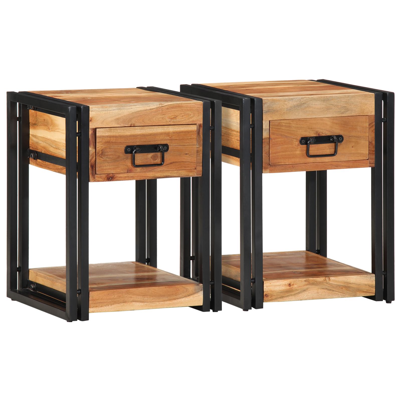 Armadio Da Notte Con Cassetto 2 Pcs Marrone 40 X 35 X 50 cm - Image 5