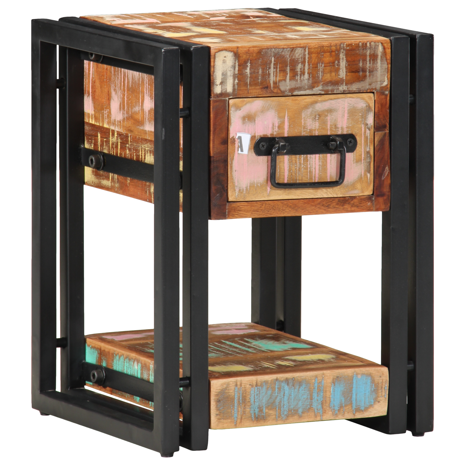 Armadio Da Notte Con Cassetto 2 Pcs Multicolore 30 X 30 X 40 cm