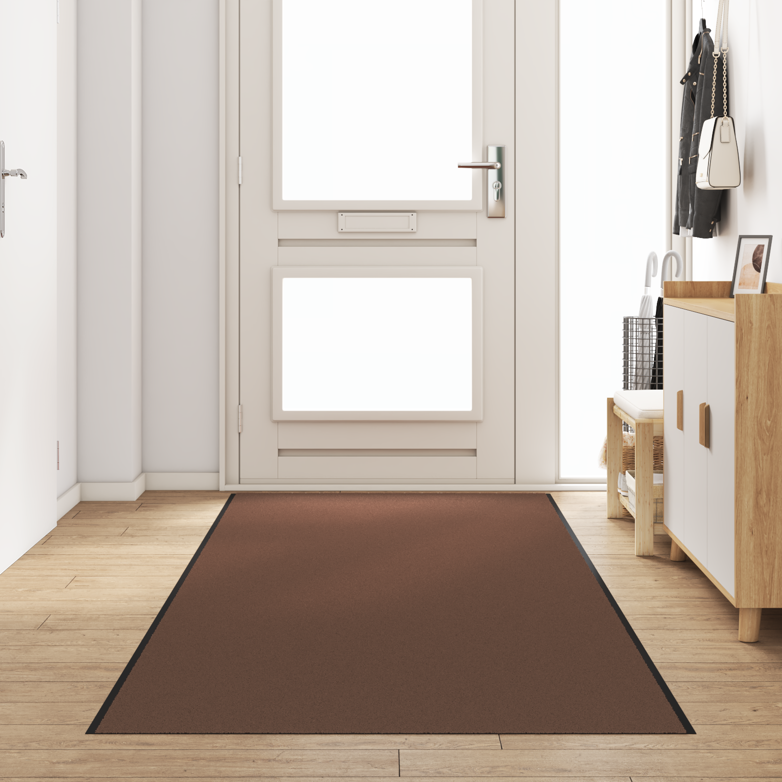 Zerbino Rettangolare Marrone 120x400 cm