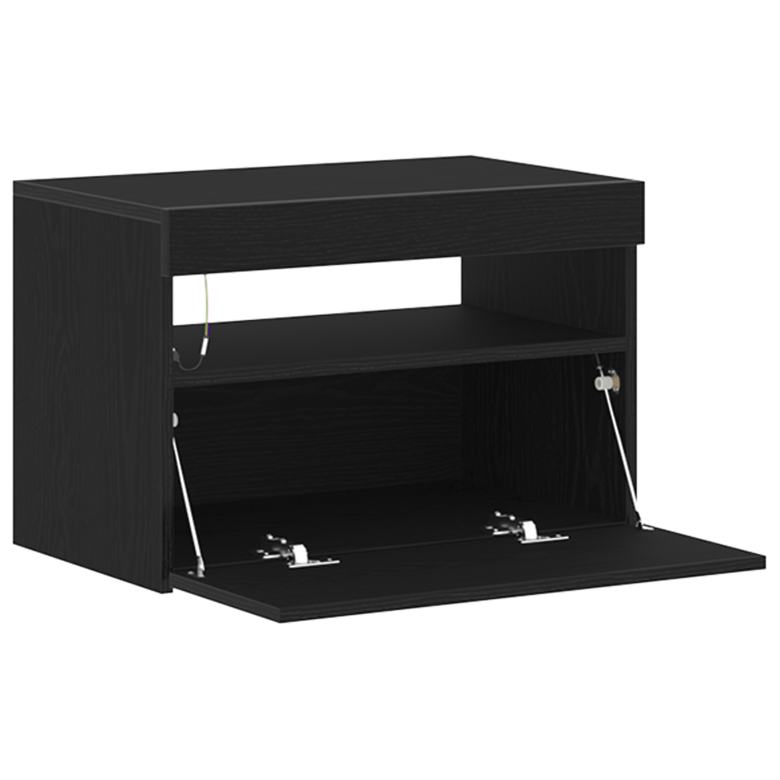 Armadio Da Notte Rovere Nero 60 X 35 X 40 Cm Legno Multistrato - Image 6