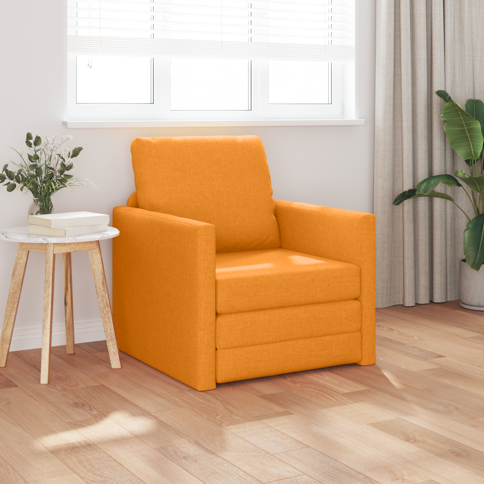Divano Letto Giallo Scuro 74 X 77 X 81 Cm Velluto