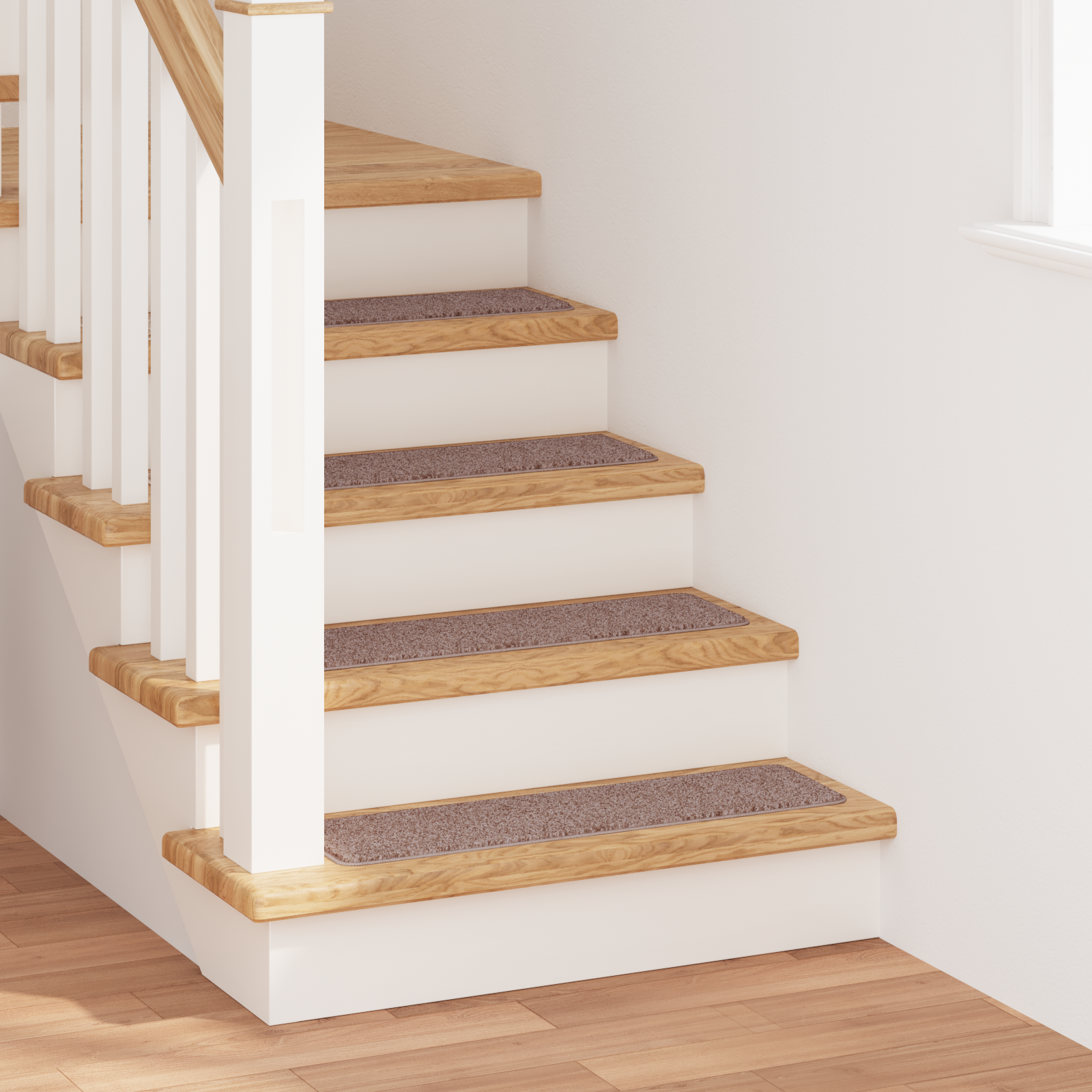 Tappeti Per Scale Con Retro In Lattice Marrone Chiaro 20x75