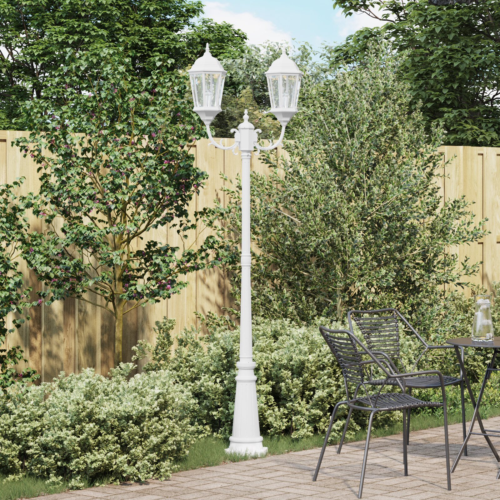 Luce Da Giardino Bianco 235 Cm Alluminio