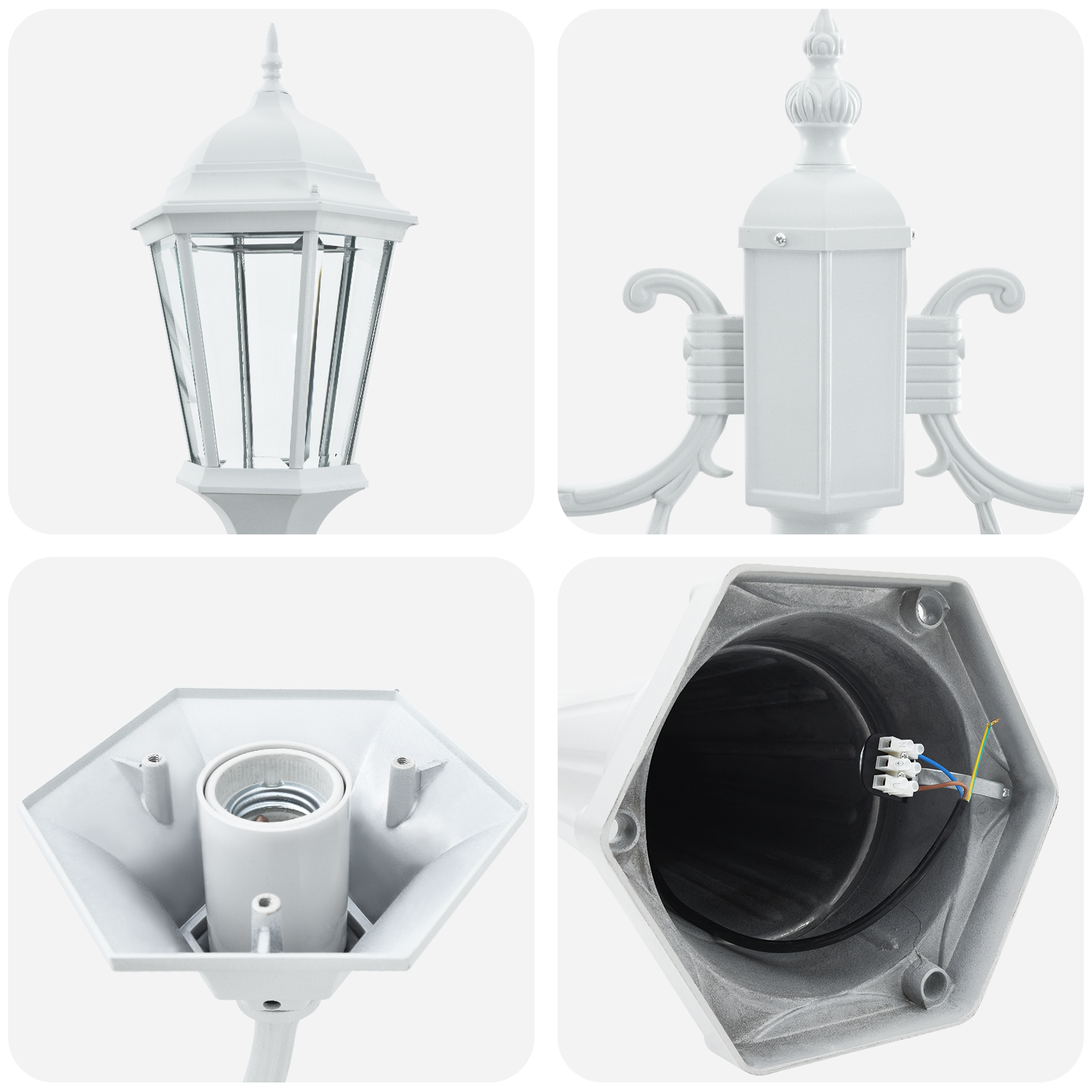 Luce Da Giardino Bianco 235 Cm Alluminio - Image 5