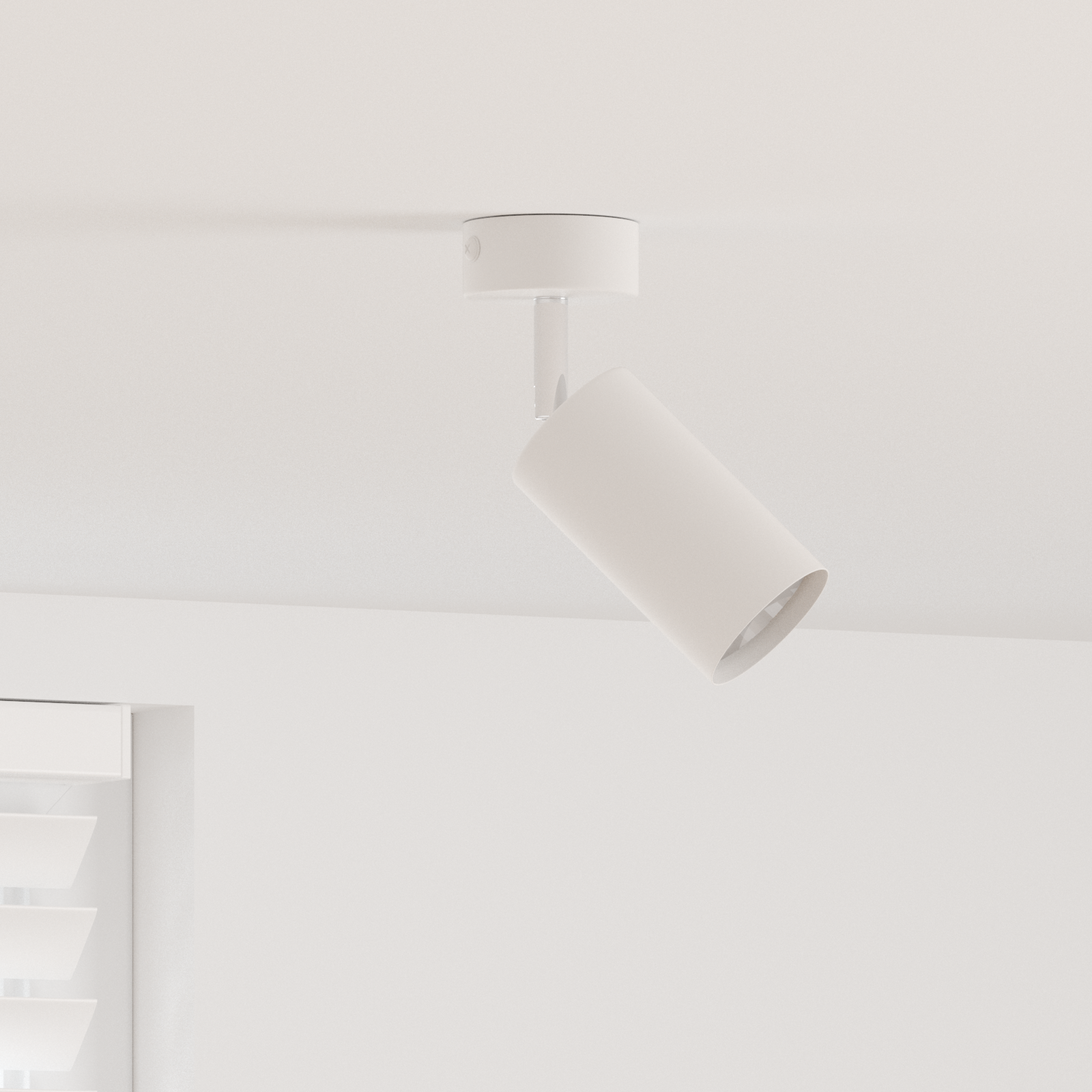 Faretto Da Soffitto Bianco 6 X 6 X 16.5 Cm Acciaio