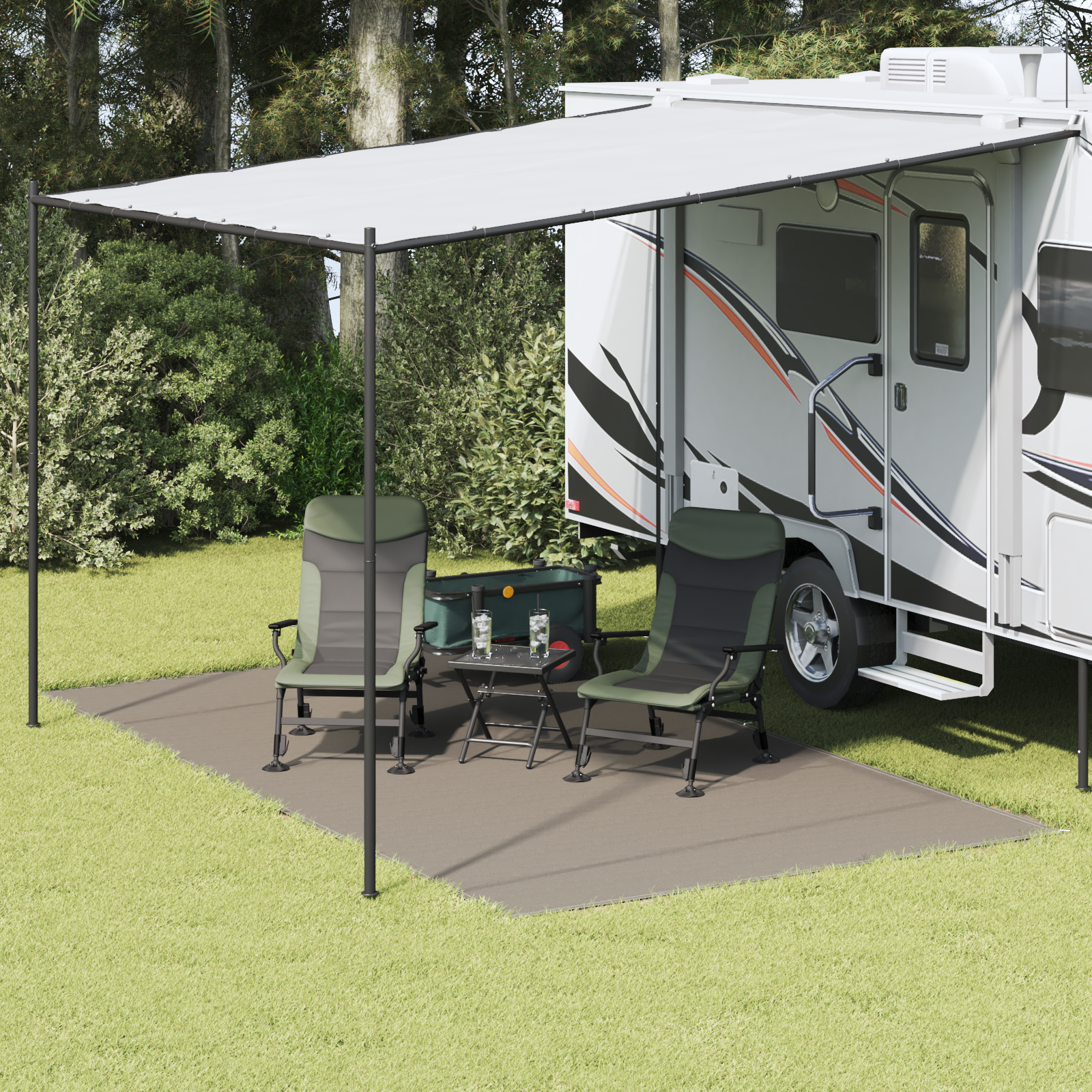 Accessorio Per Tenda Grigio Chiaro Policotone 250 X 450 cm