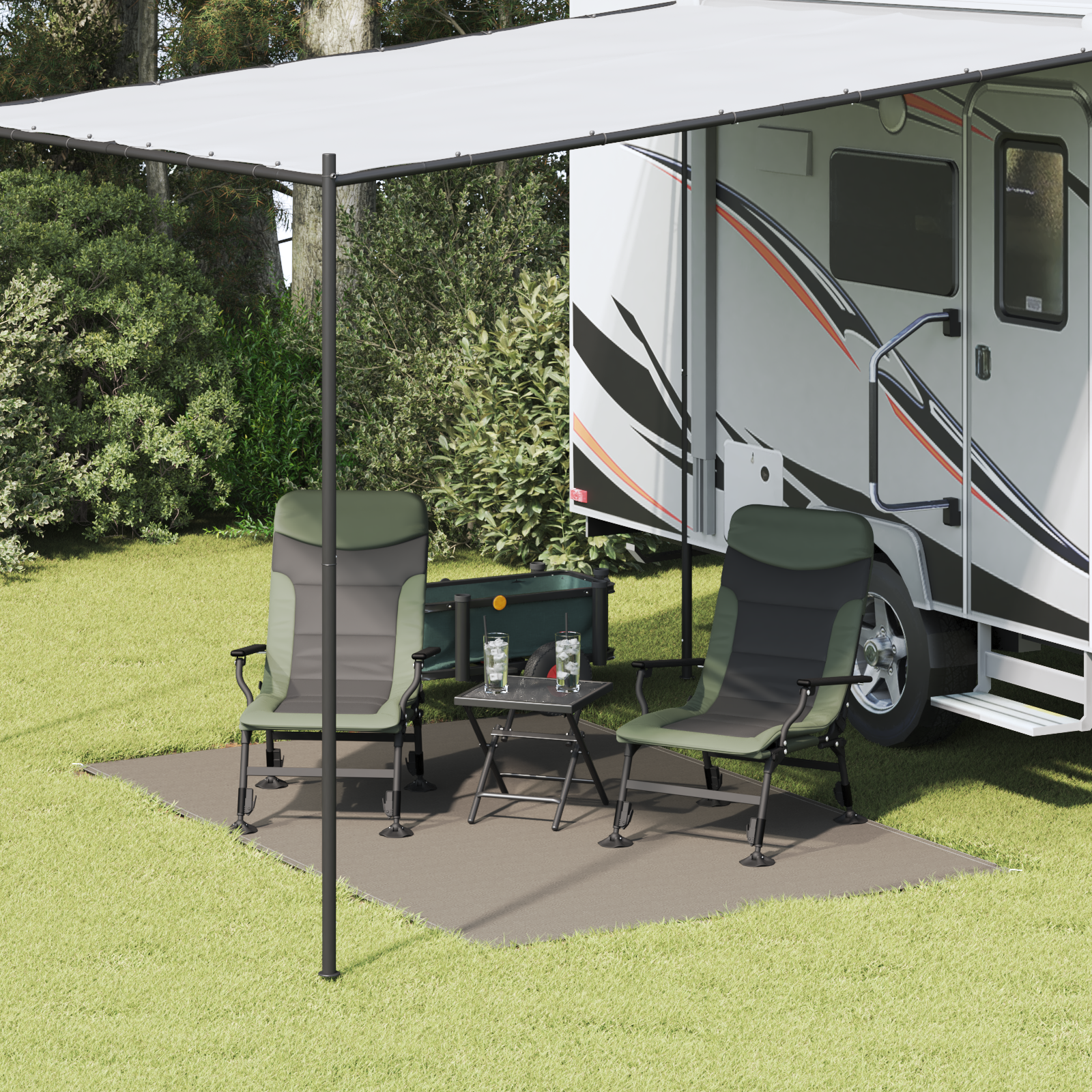 Accessorio Per Tenda Grigio Chiaro Poliestere 200 X 300 cm