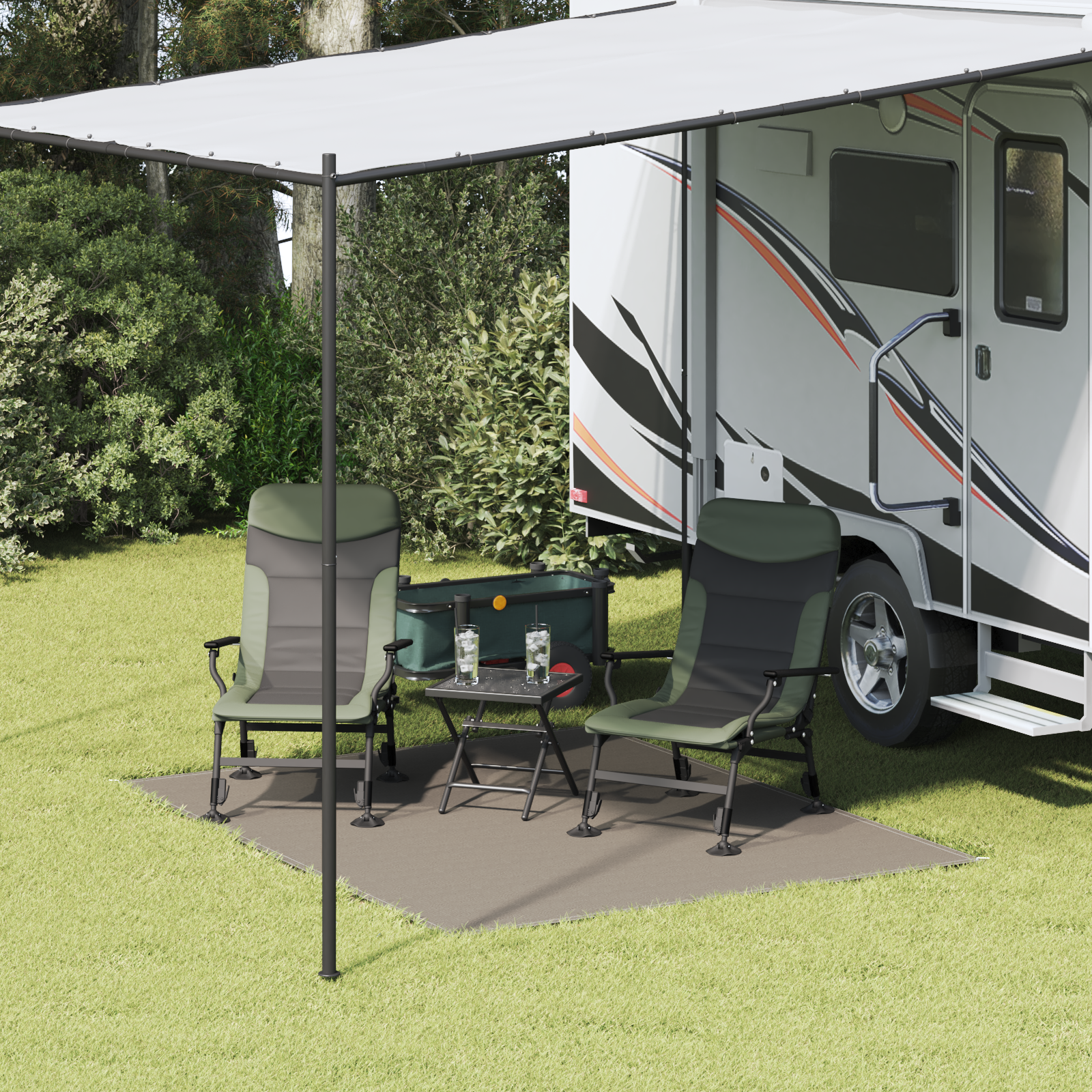 Accessorio Per Tenda Grigio Chiaro Poliestere 250 X 200 cm