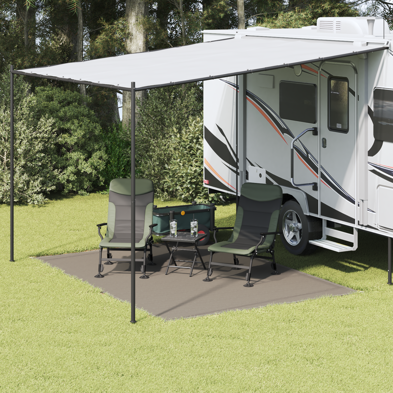 Accessorio Per Tende Grigio Chiaro Poliestere 250 X 350 cm