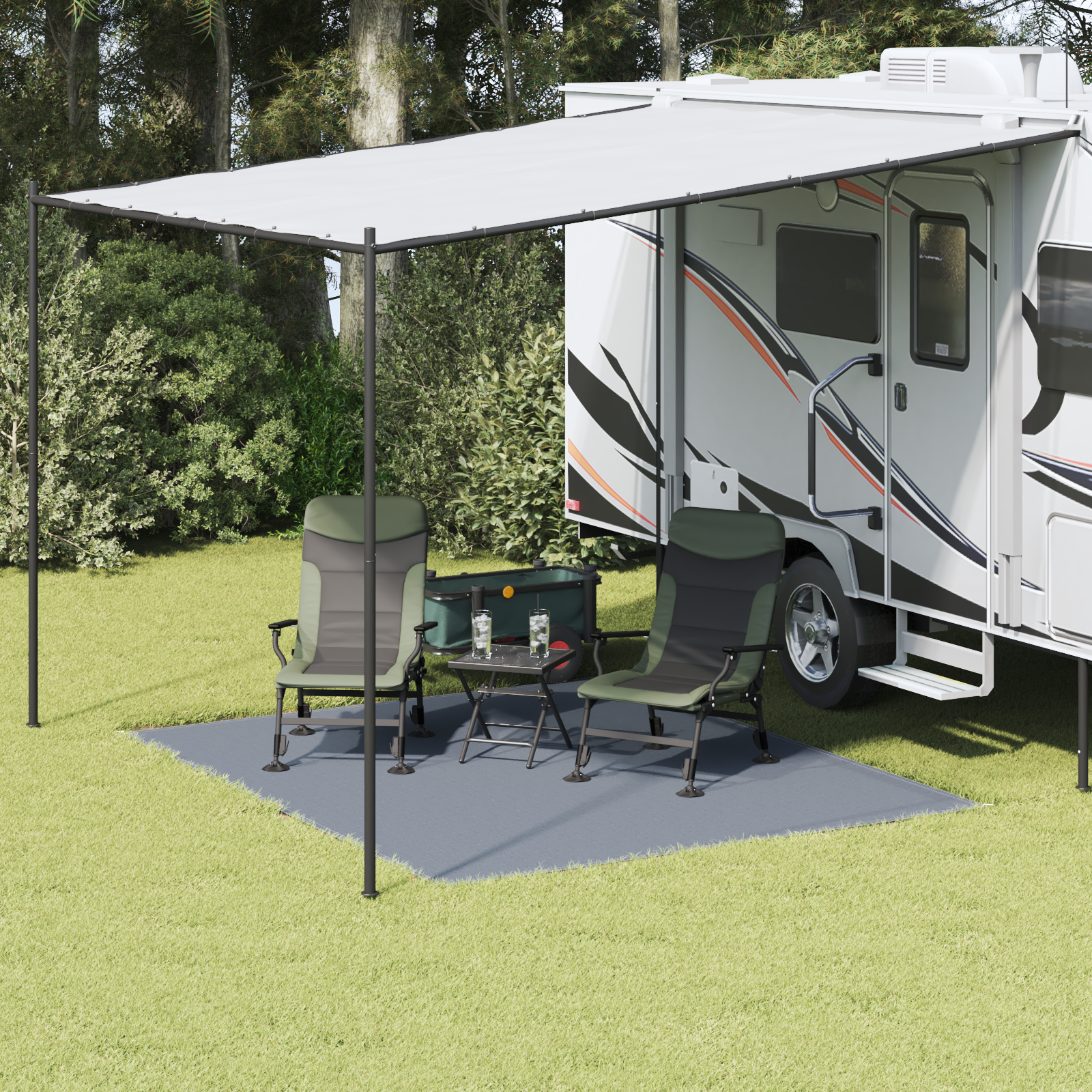 Accessorio Per Tenda BlU-Grigio Polietilene 250 X 300 cm