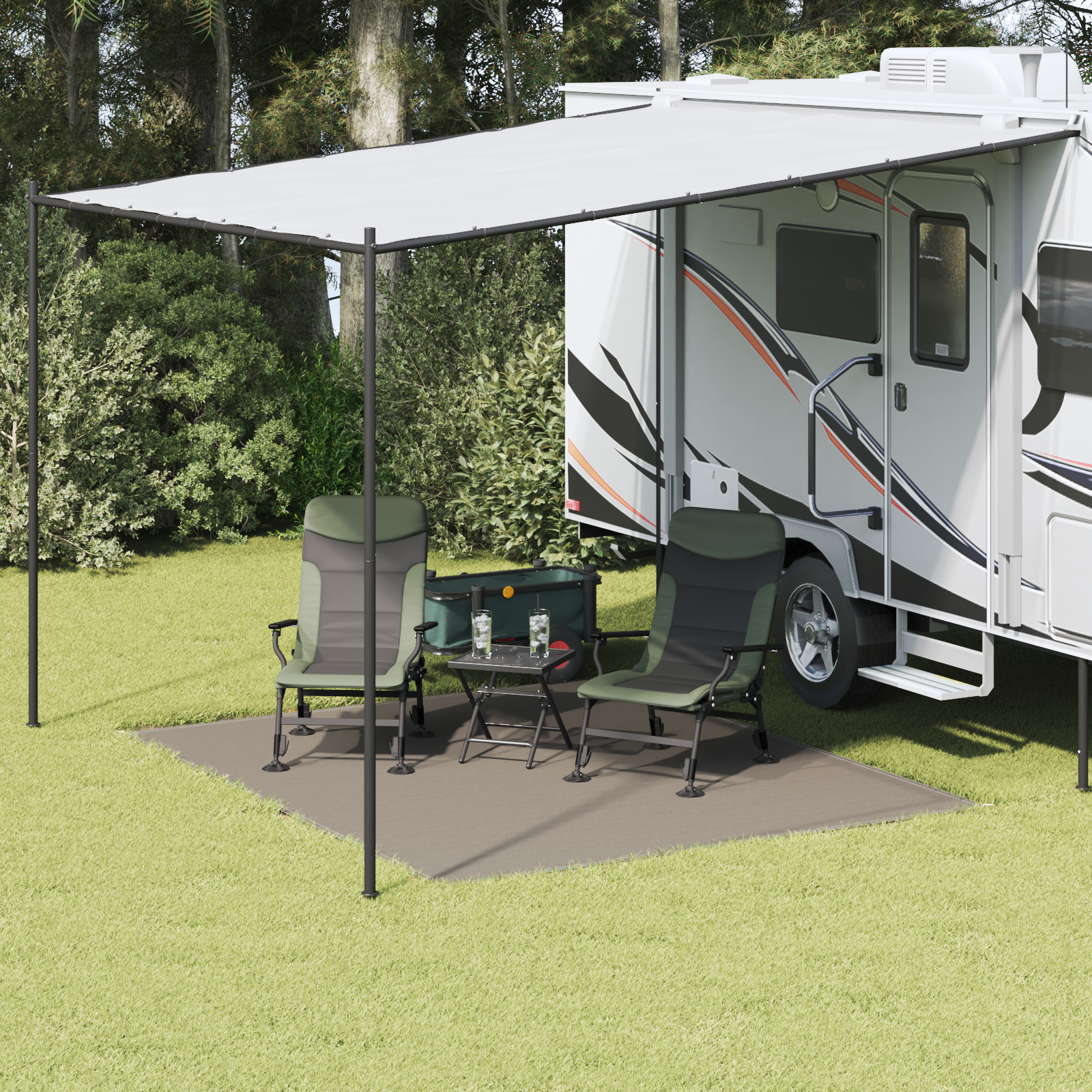 Accessorio Per Tenda Grigio Chiaro Poliestere 250 X 300 cm