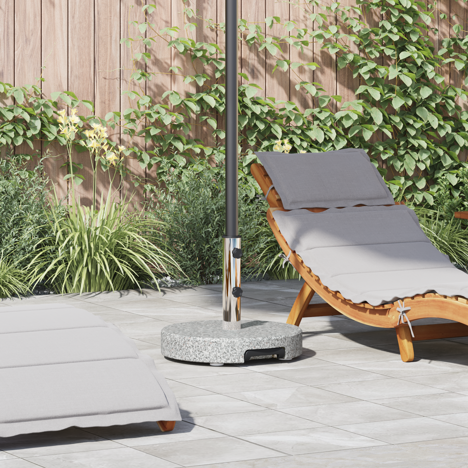 Base Per Ombrellone Grigio 45 X 45 X 37.5 Cm Granito