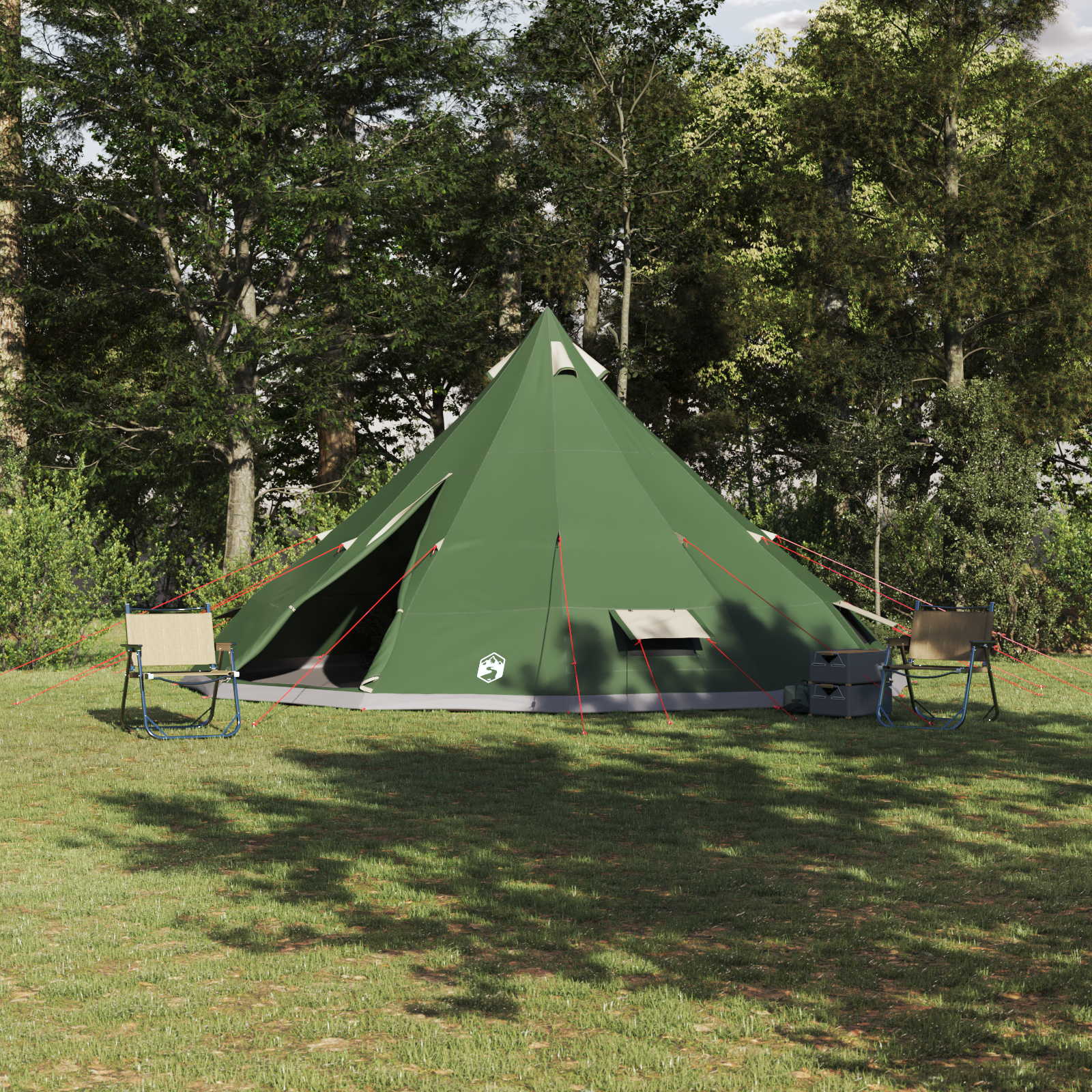 Tenda Tipi Familiare Con Tetto Verde 560 X 560 X 300 cm