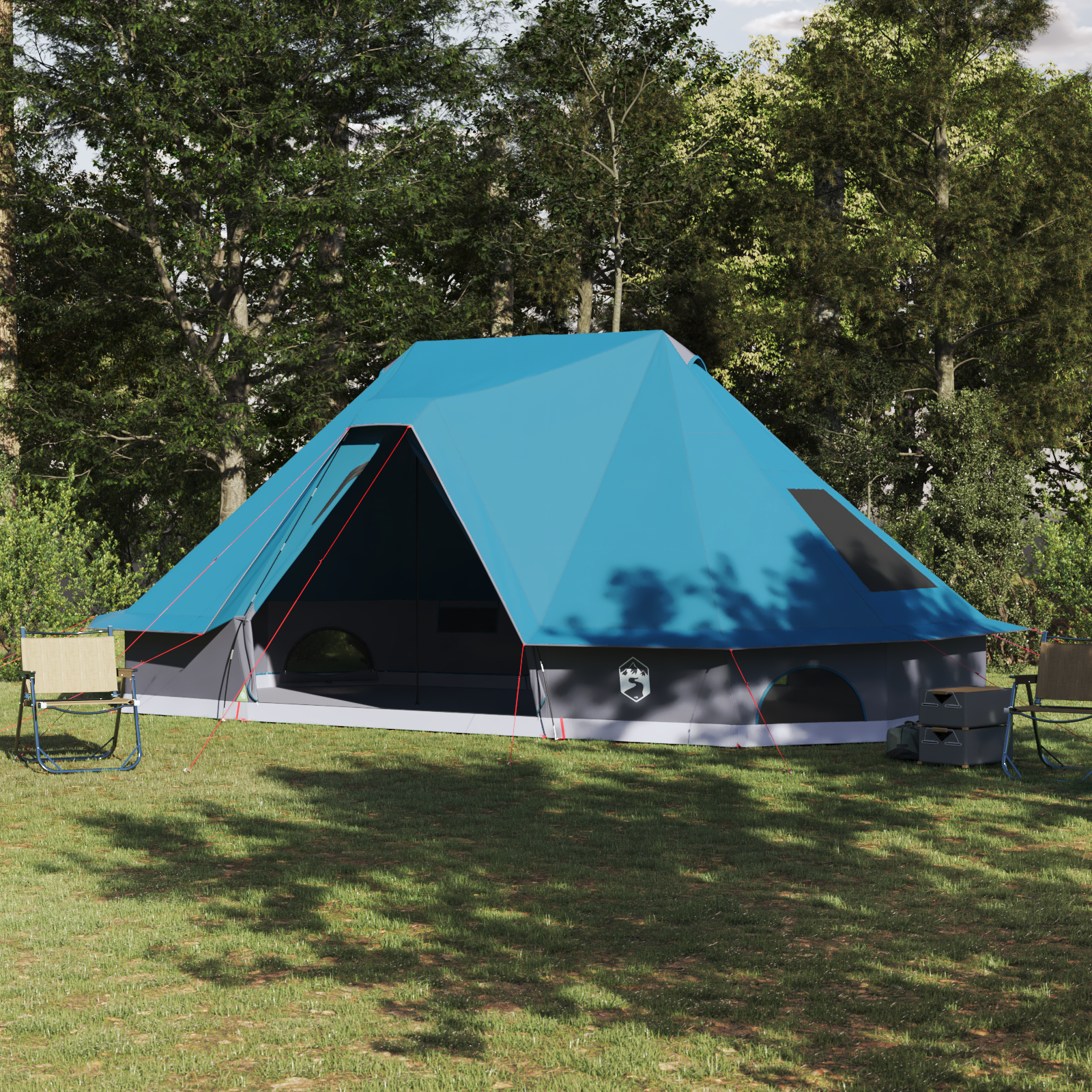 Tenda Tipi Familiare Con Tetto Blu 680 X 430 X 270 cm