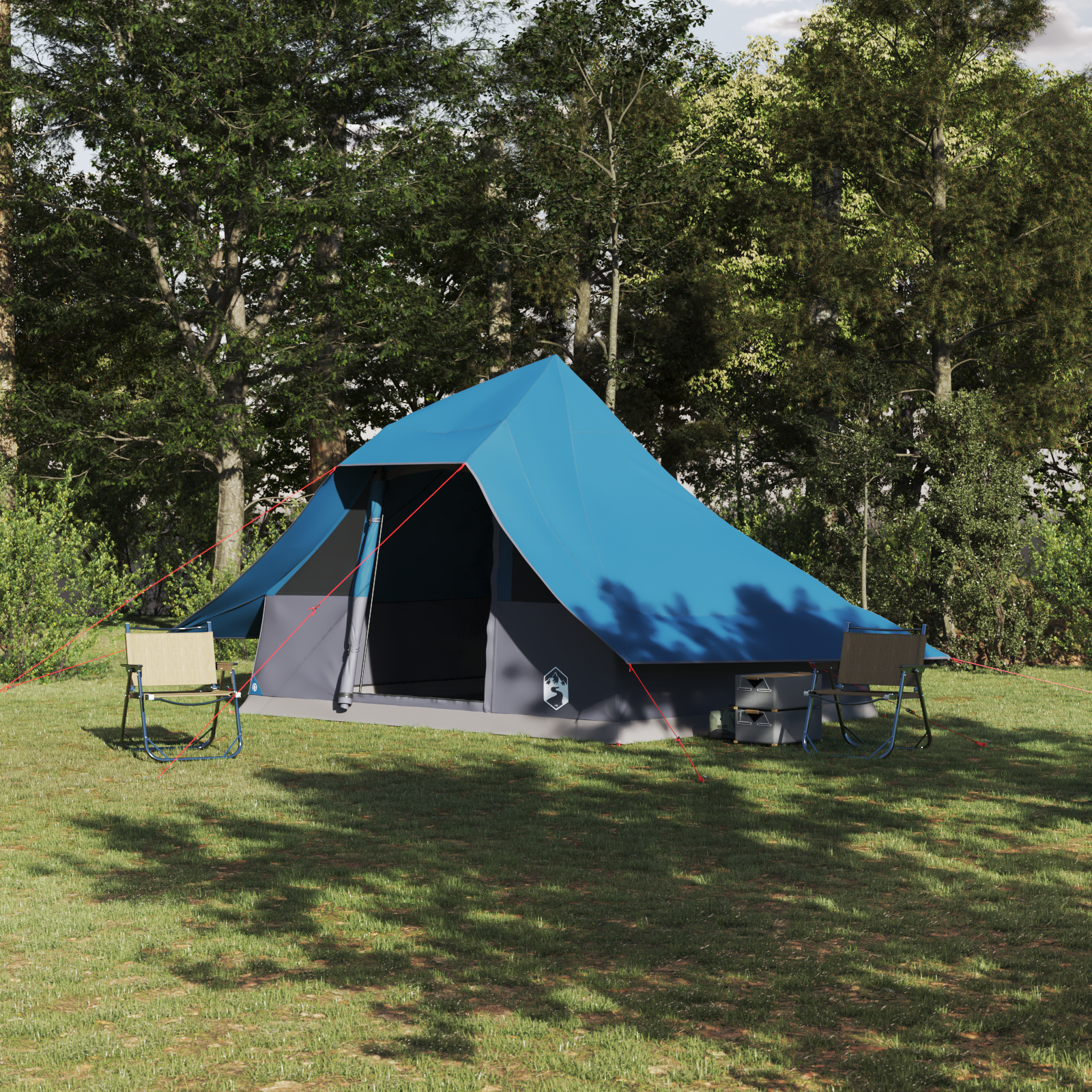 Tenda Tipi Familiare Con Tetto Blu 364 X 281 X 257 cm