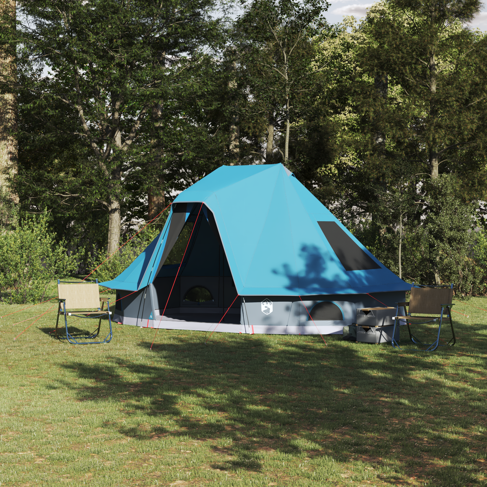 Tenda Tipi Familiare Con Tetto Blu 466 X 310 X 240 cm