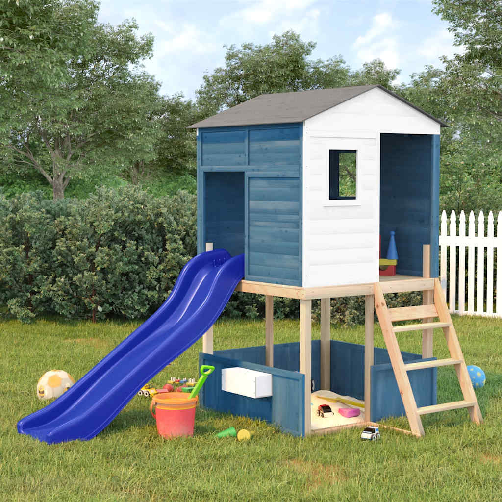 vidaXL Parque infantil de exterior madera maciza de abeto
