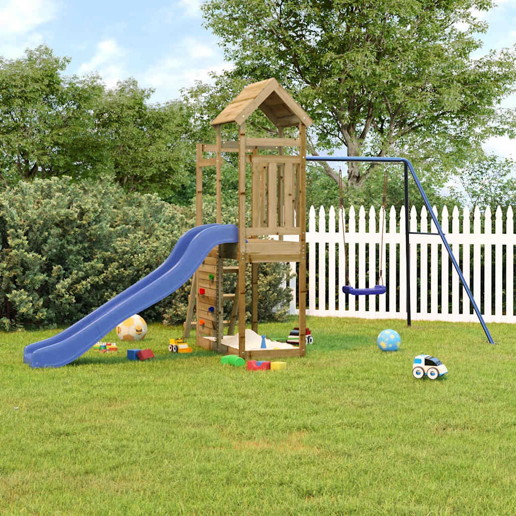 vidaXL Parque infantil de exterior madera de pino impregnada