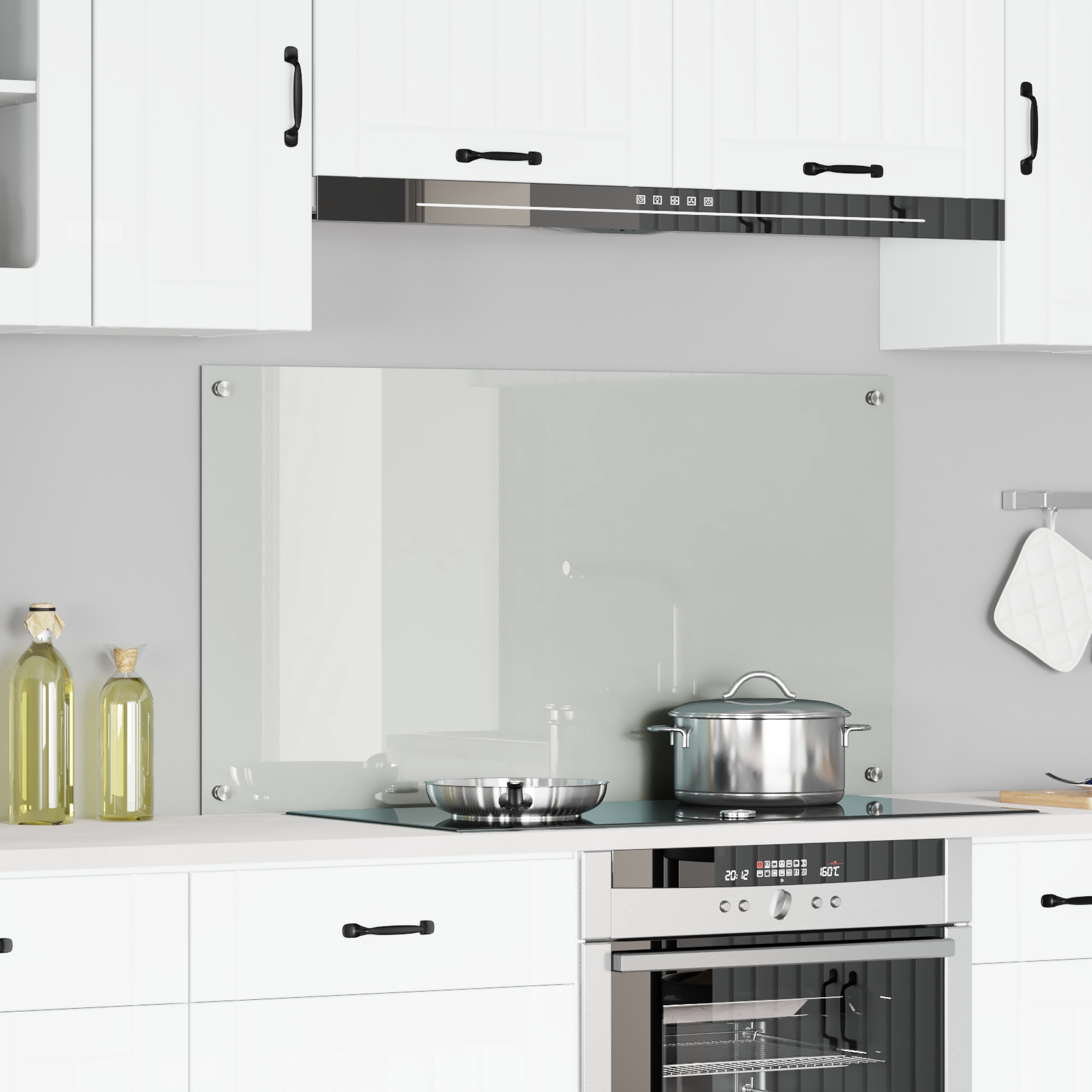 vidaXL Küchenrückwand Transparent 120x60x0,6 cm Hartglas