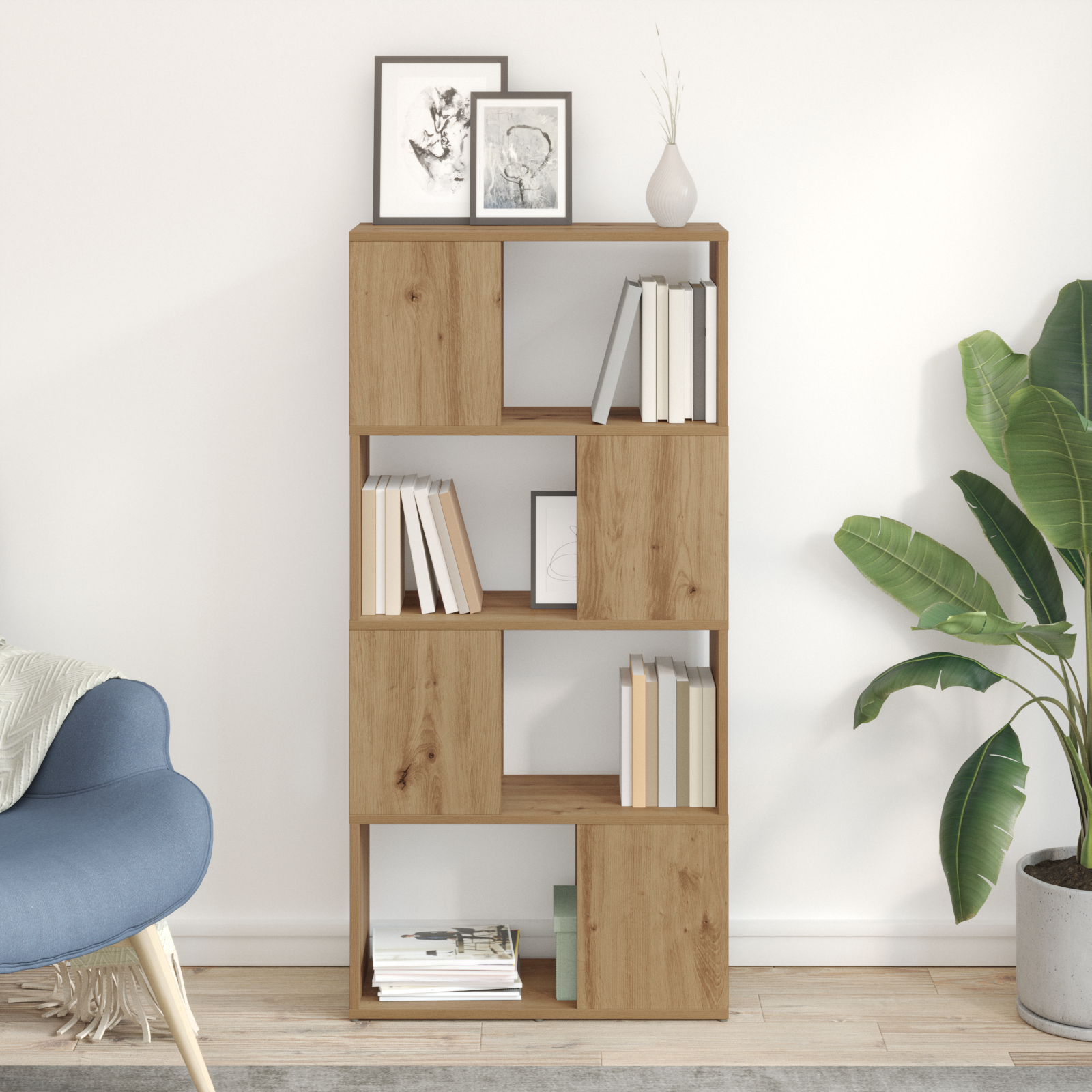 vidaXL Soporte de TV Roble artesanal Madera elaborada