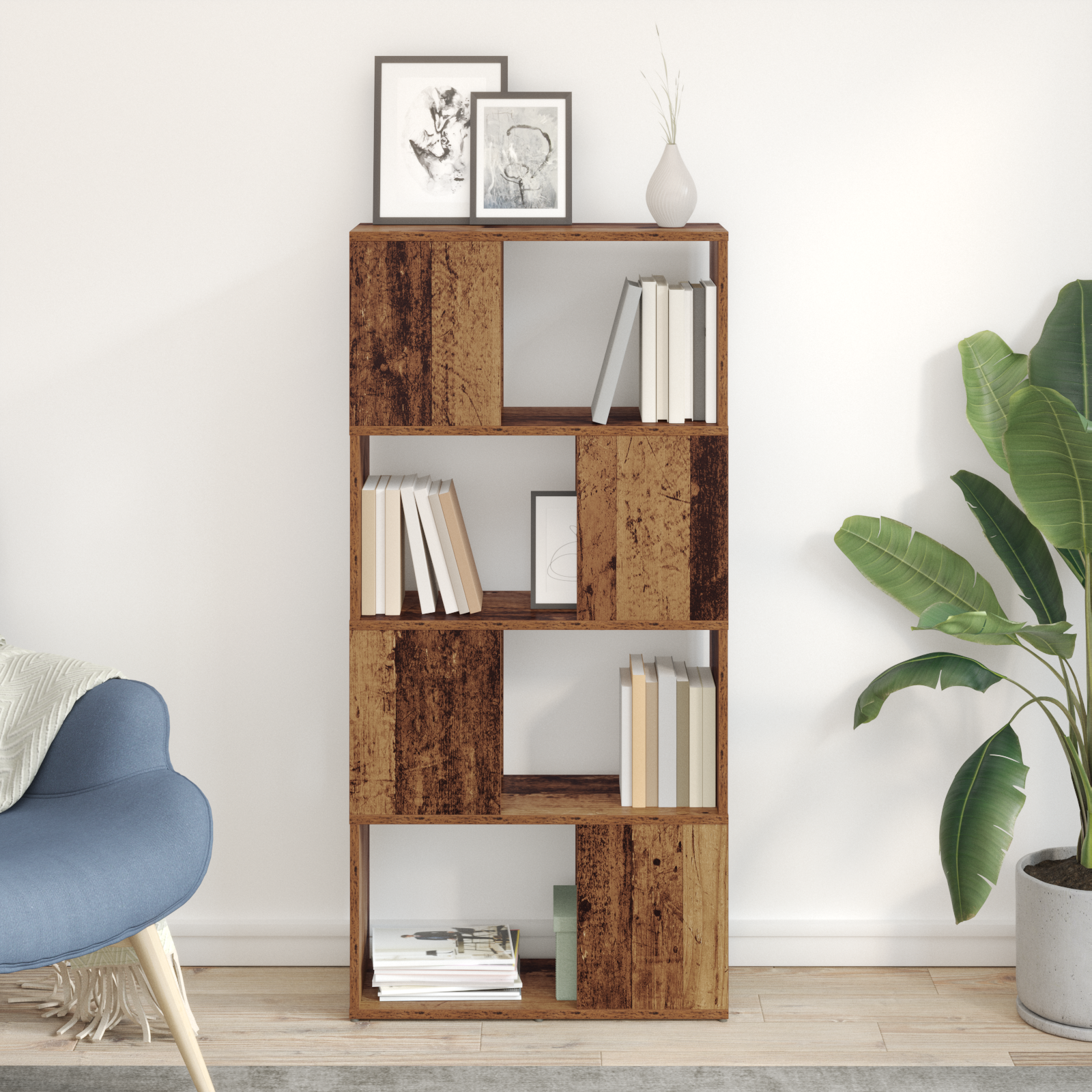 vidaXL Unidad de Almacenamiento Madera Vieja Madera Contrachapada