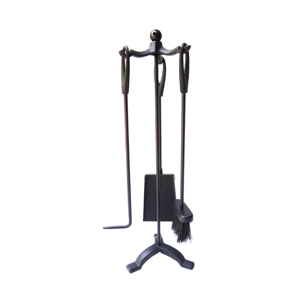 Utensili da Camino EDM 85752 Nero Ferro Fuso 19 x 59,5 cm (3 Pezzi)