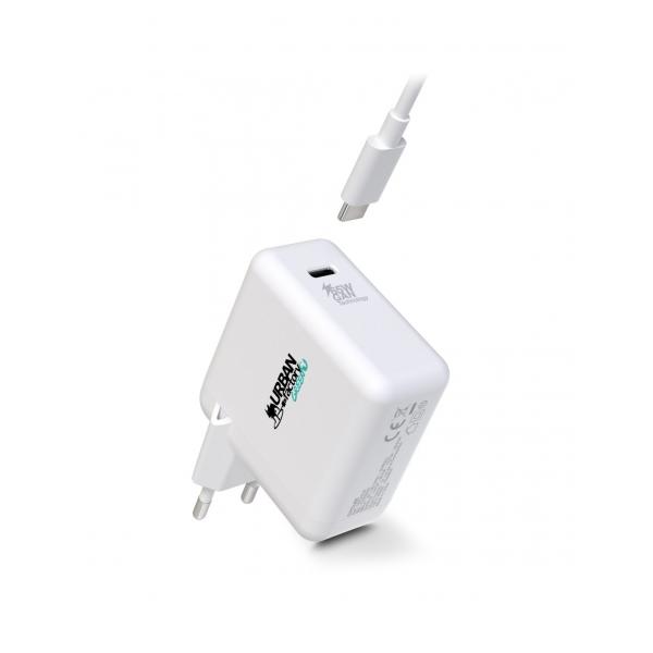 Caricabatterie da Parete + Cavo USB C Urban Factory GSC65UF Bianco