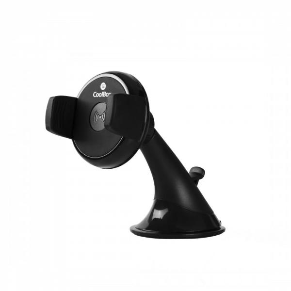 Supporto Caricabatterie Senza Fili per Auto CoolBox CoolCharge Nero 15 x 20 x 10 cm