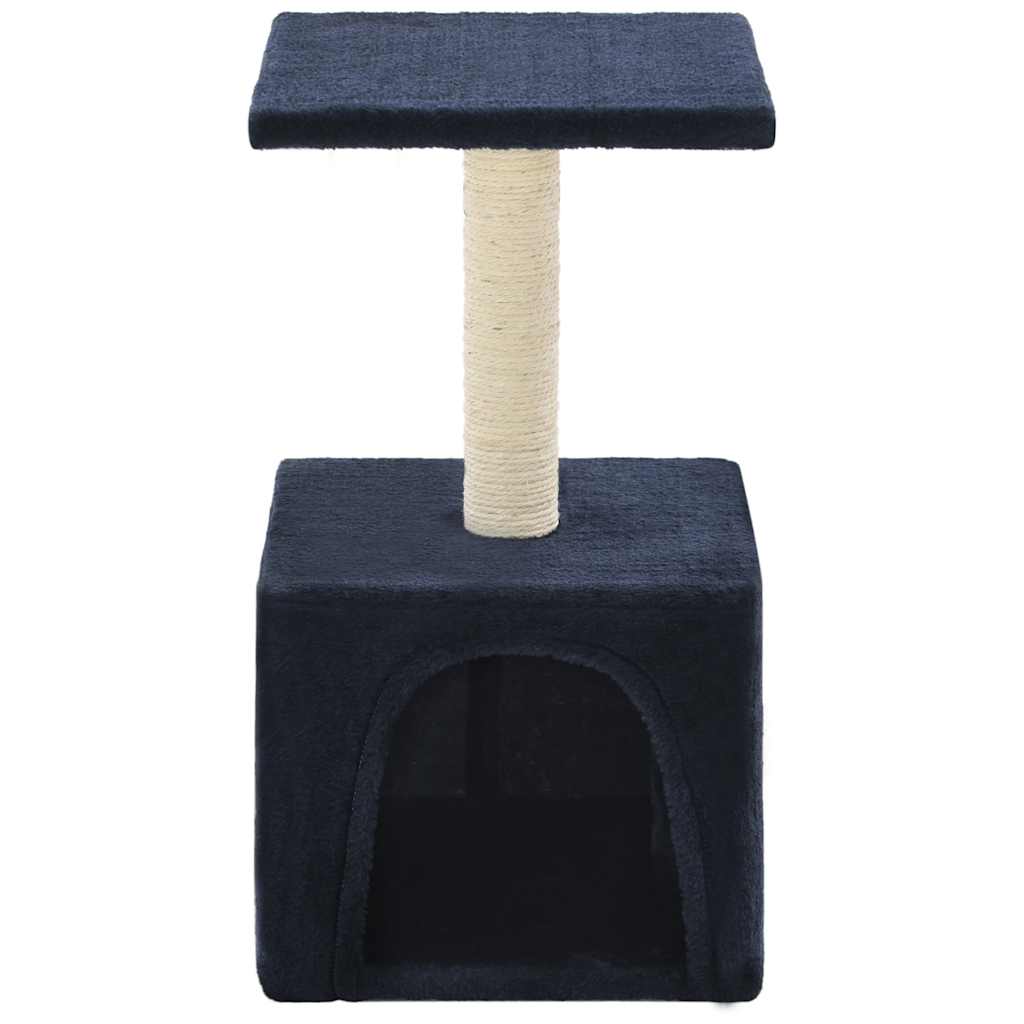 Albero Per Gatti Con Tiragraffi In Sisal 55 Cm Blu Scuro - Image 4
