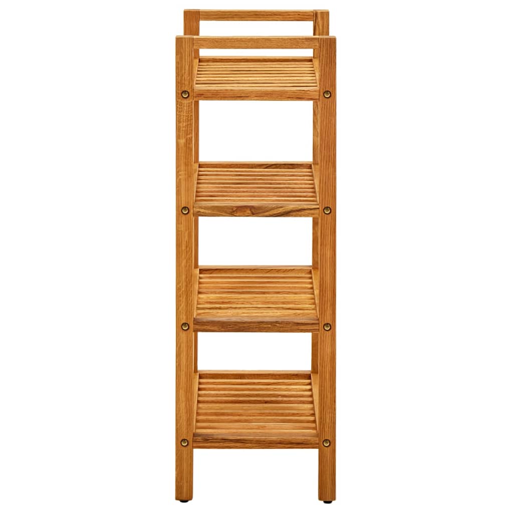 Scarpiera Con 4 Ripiani 50x27x80 Cm In Legno Massello Di Rovere - Image 3