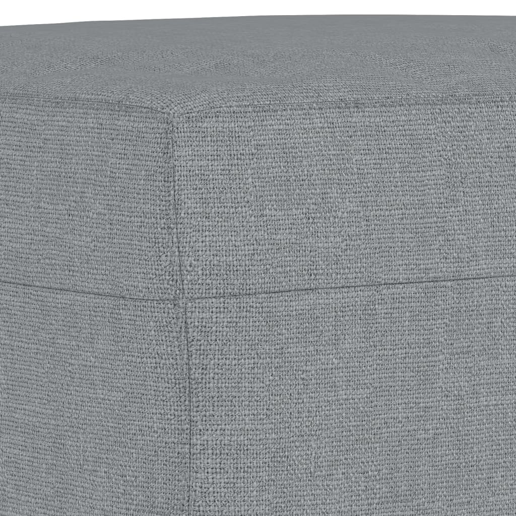 Set Di Divani 3 Pz Con Cuscini Grigio Chiaro In Tessuto - Image 6