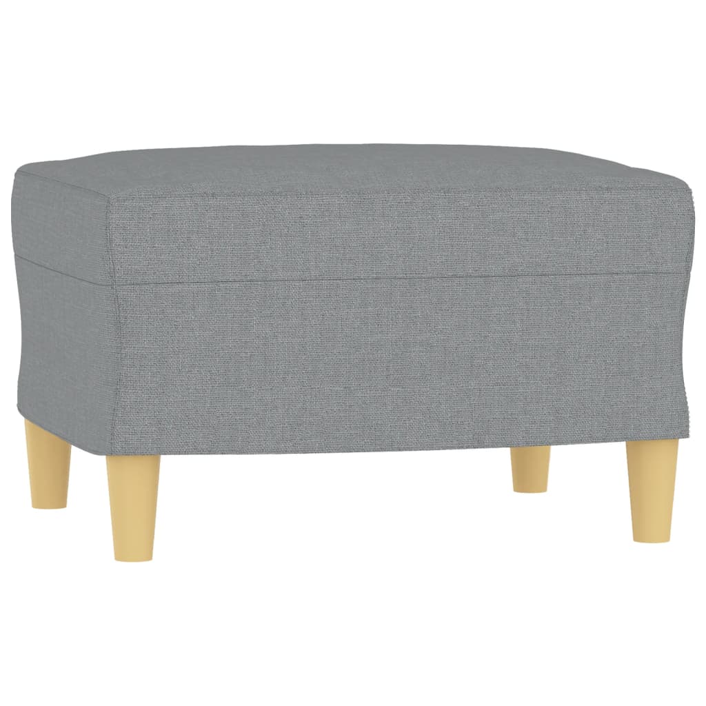 Set Di Divani 3 Pz Con Cuscini Grigio Chiaro In Tessuto - Image 5