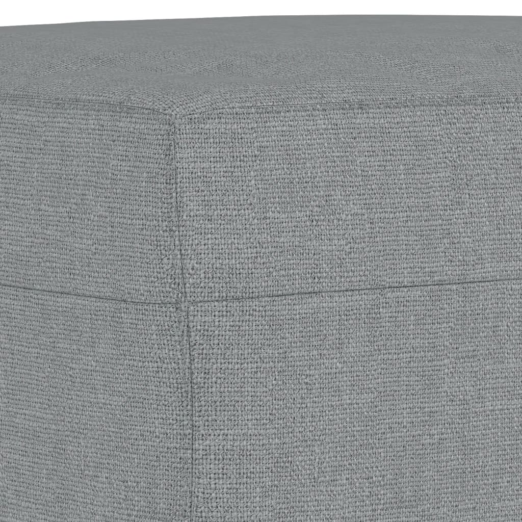 Set Di Divani 3 Pz Con Cuscini Grigio Chiaro In Tessuto - Image 6