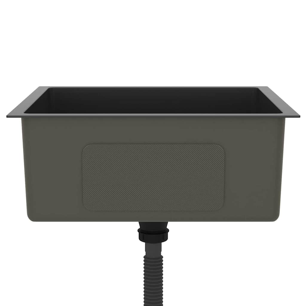 Lavello Da Cucina Artigianale Nero In Acciaio Inox - Image 5