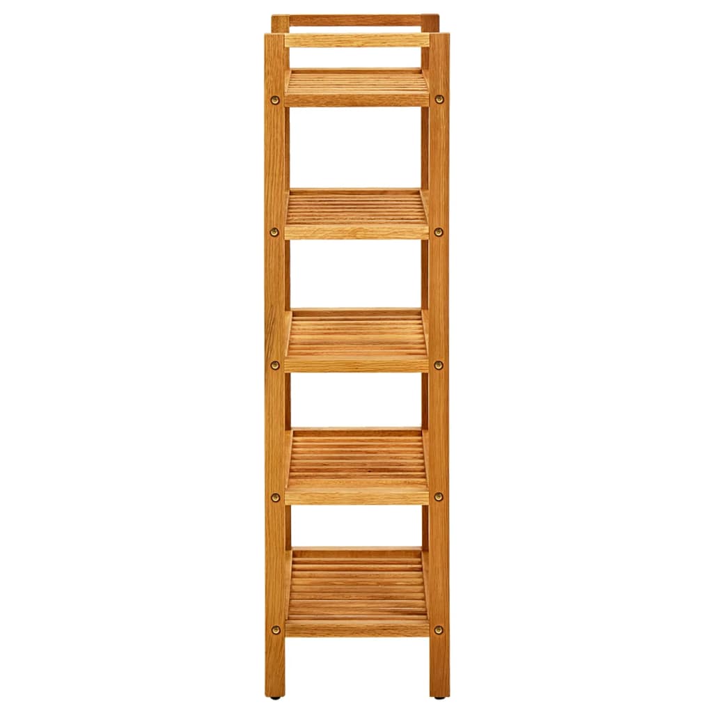Scarpiera Con 5 Ripiani 50x27x100cm In Legno Massello Di Rovere - Image 3